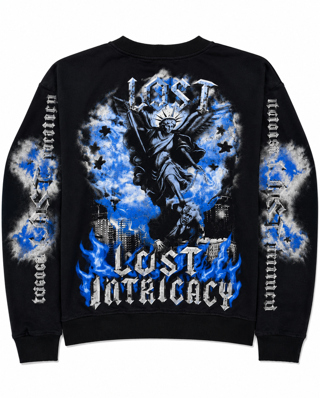 Lost Intricacy Midnight Empire Crewneck Shirt Black