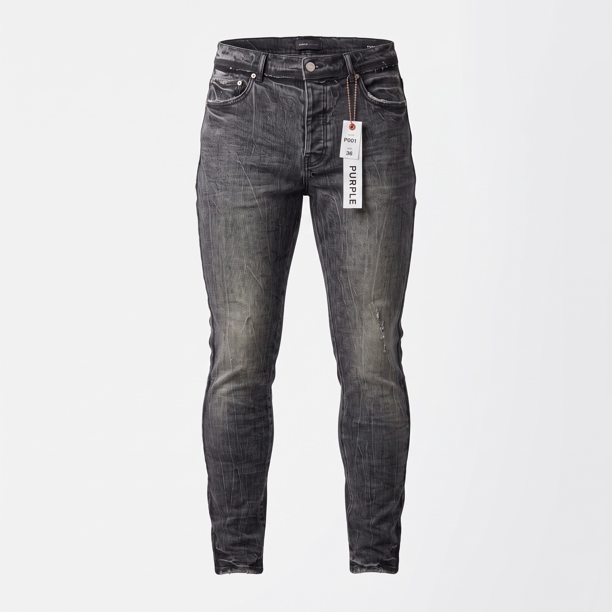 Purple Brand P001 Skinny Shadow Seam Worn Jean – Black