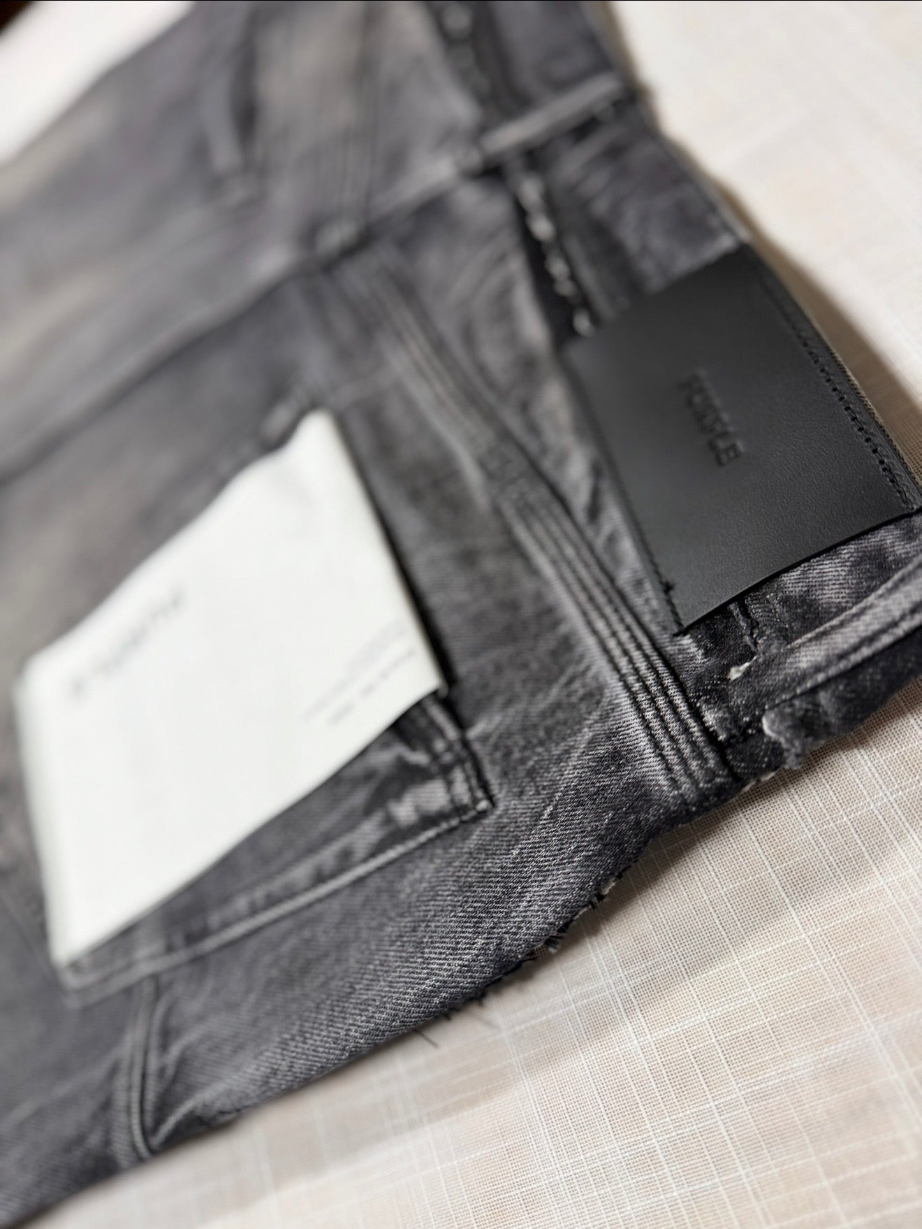 Purple Brand P001 Skinny Shadow Seam Worn Jean – Black