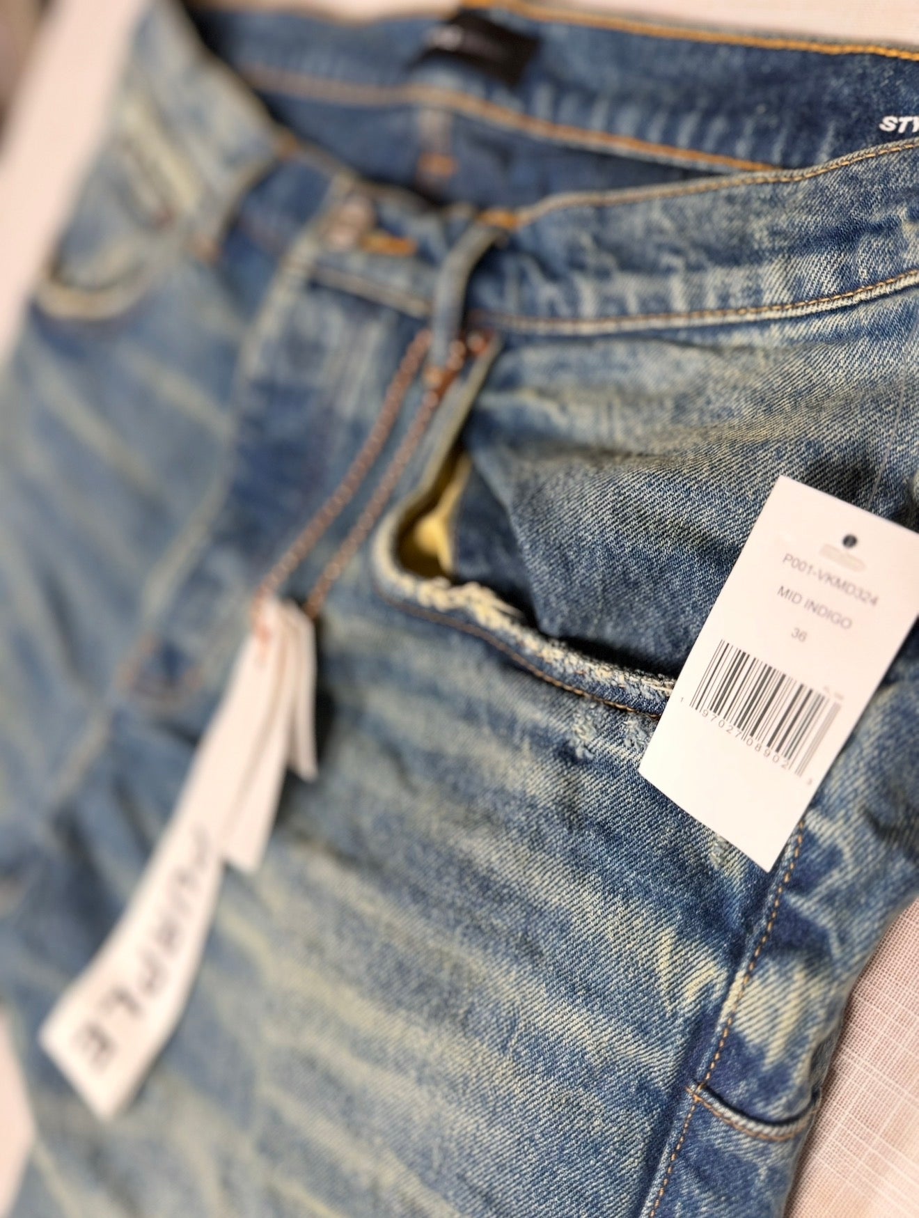 Purple Brand P001 Vintage Knee Blowout Jean – Mid Indigo