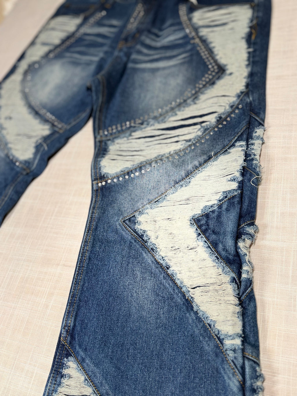 Voyage Studio Rhinestone Flare Denim