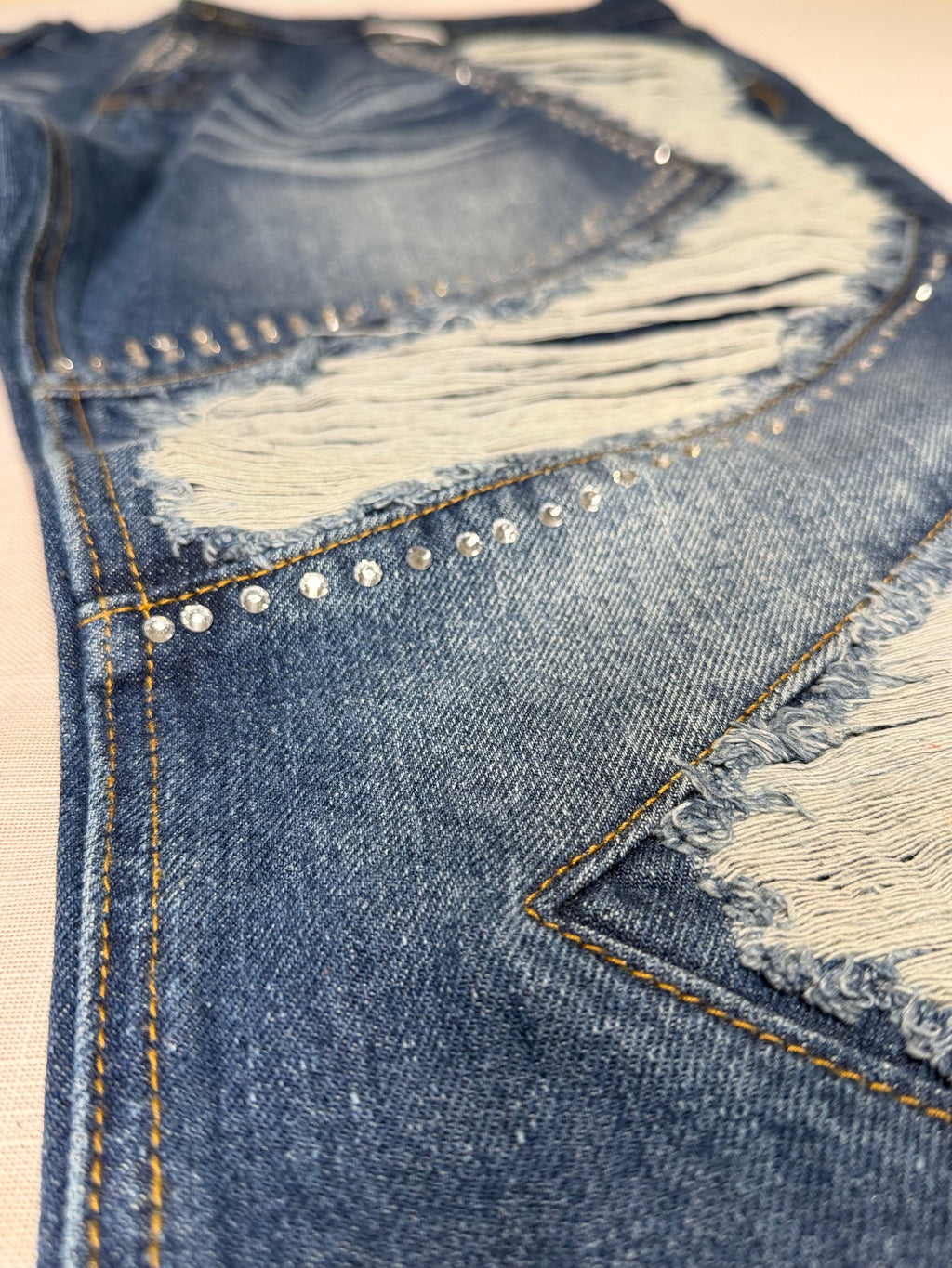 Voyage Studio Rhinestone Flare Denim