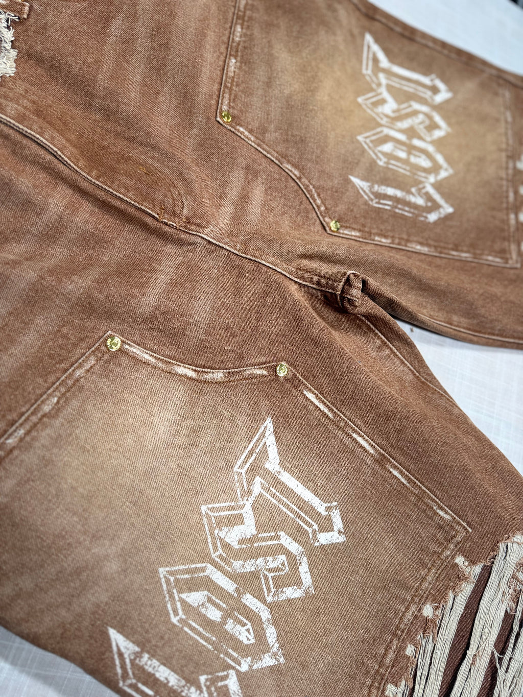 Lost Intricacy Midnight Empire Brown Denim Short