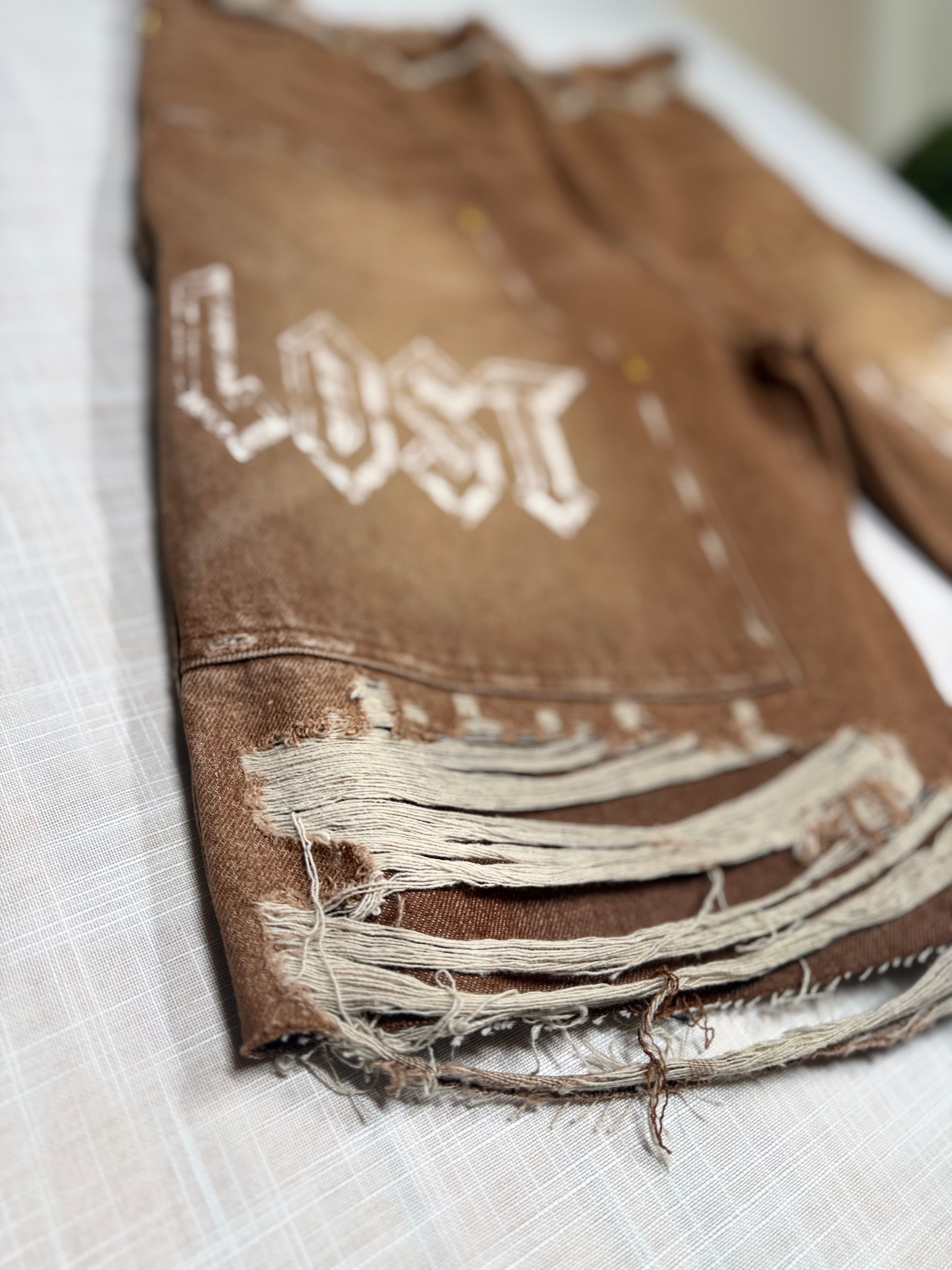Lost Intricacy Midnight Empire Brown Denim Short