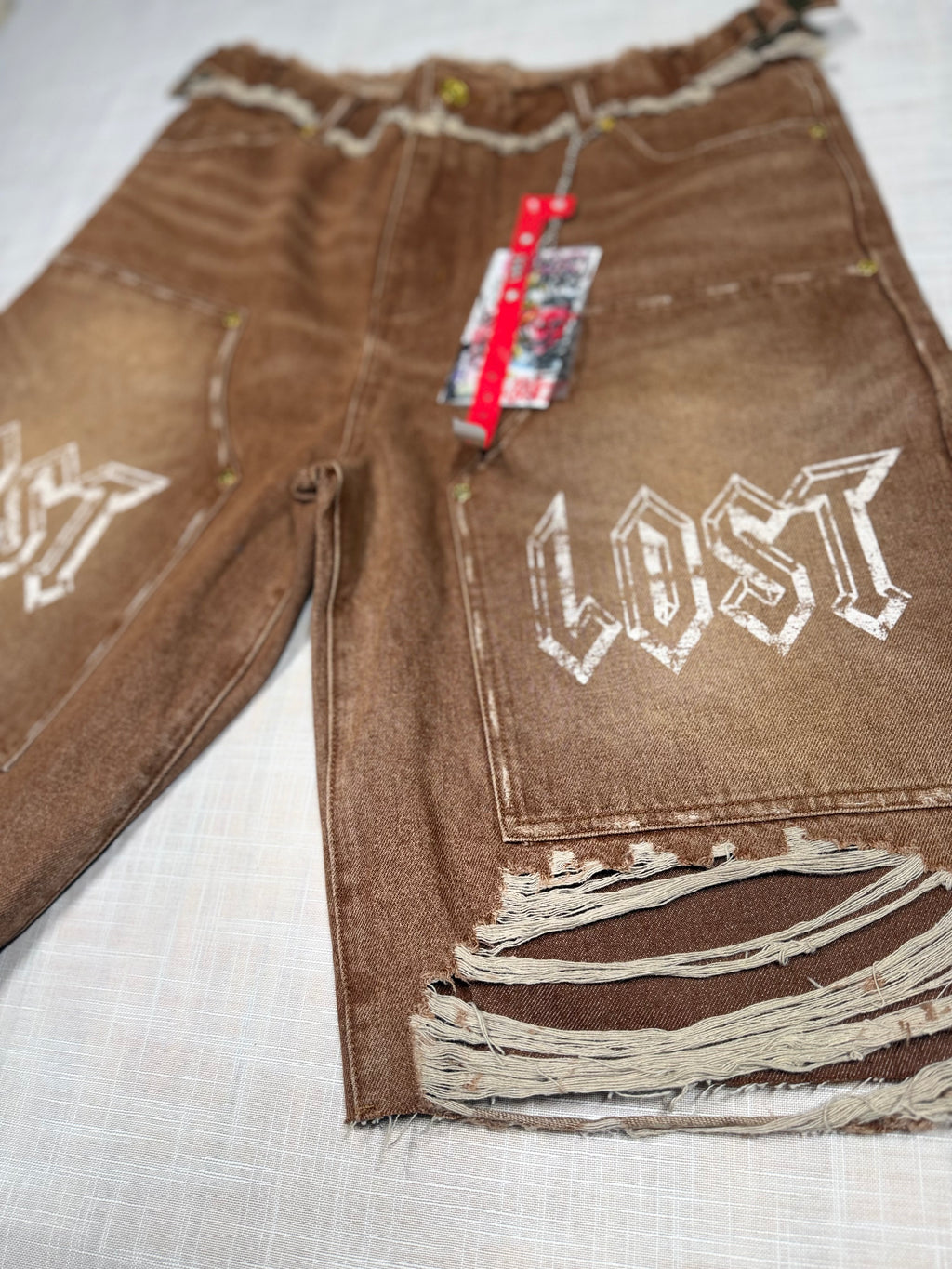 Lost Intricacy Midnight Empire Brown Denim Short