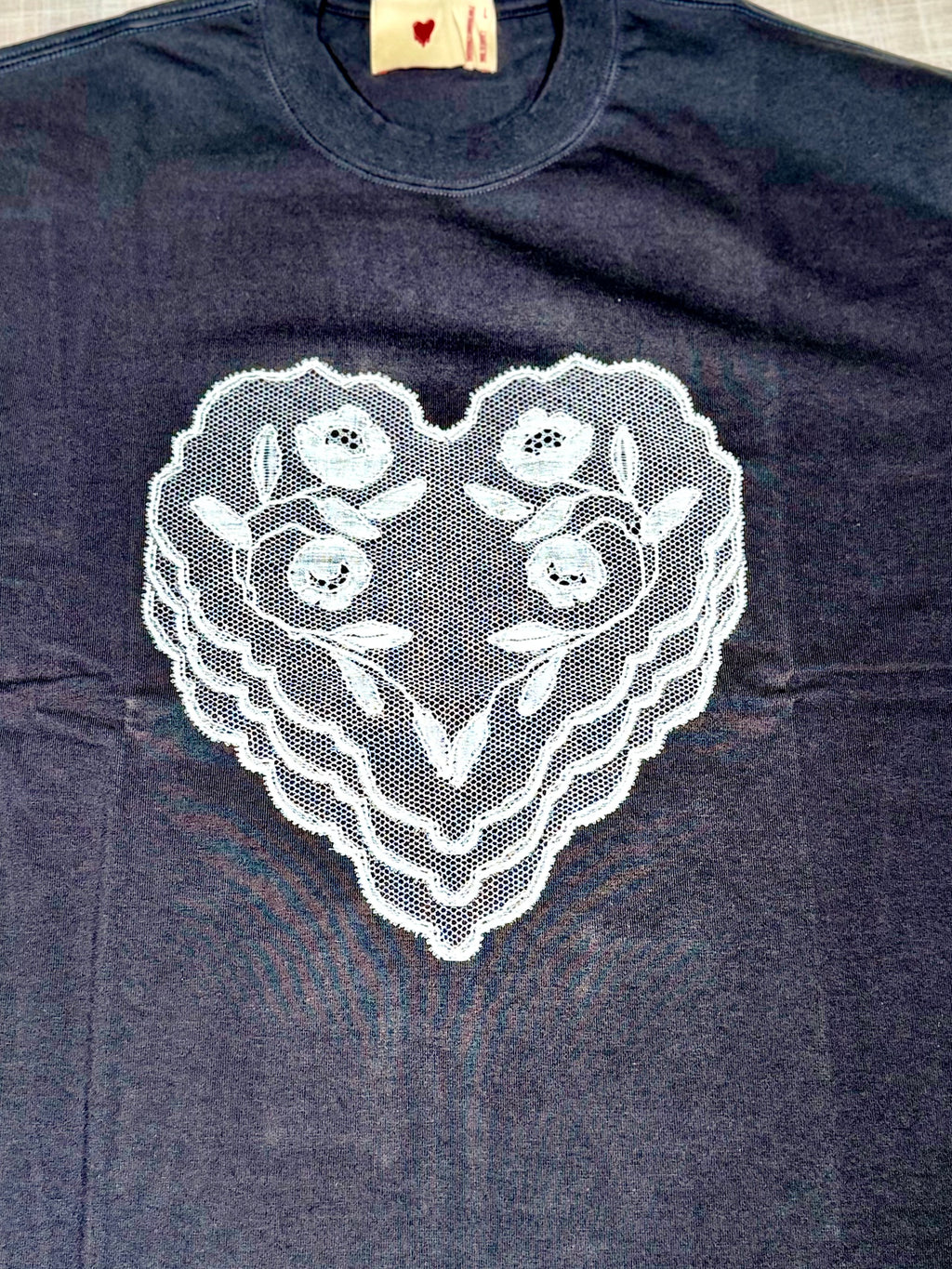 Emotionally Unavailable Lace Heart Long Sleeve