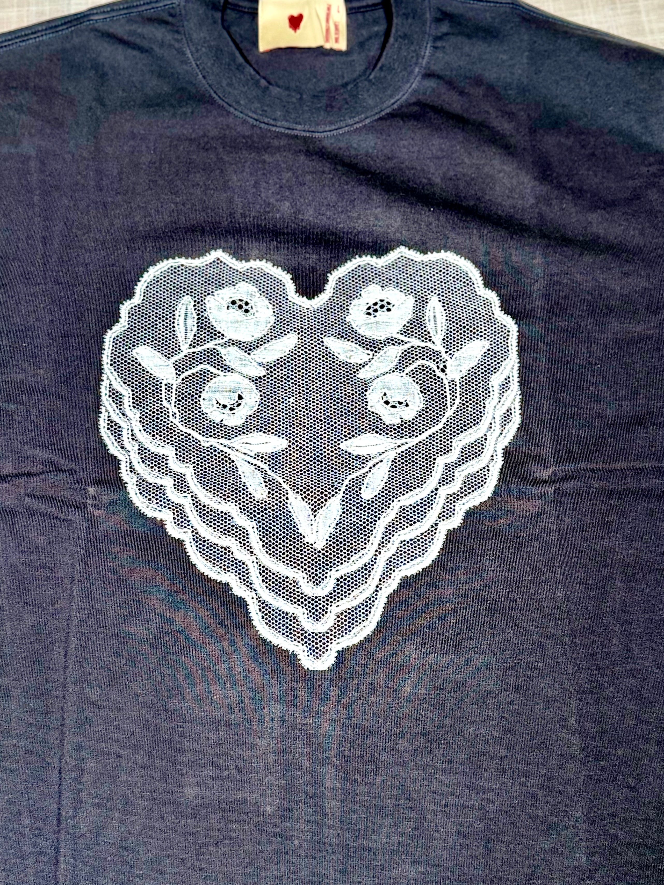 Emotionally Unavailable Lace Heart Long Sleeve