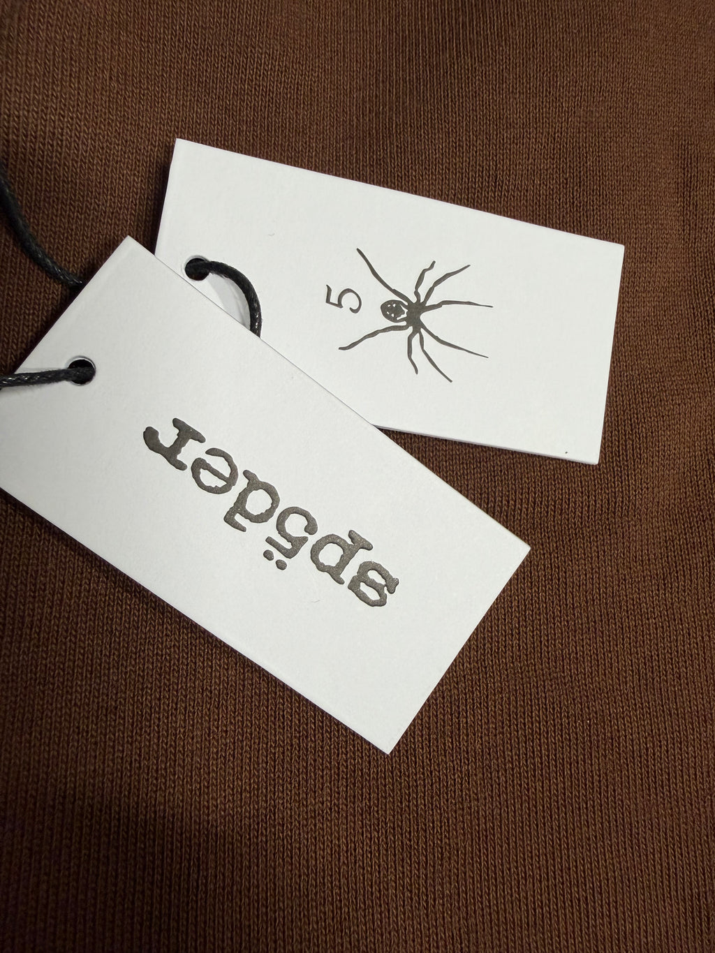 Sp5der Brown OG Web Rhinestone Hoodie