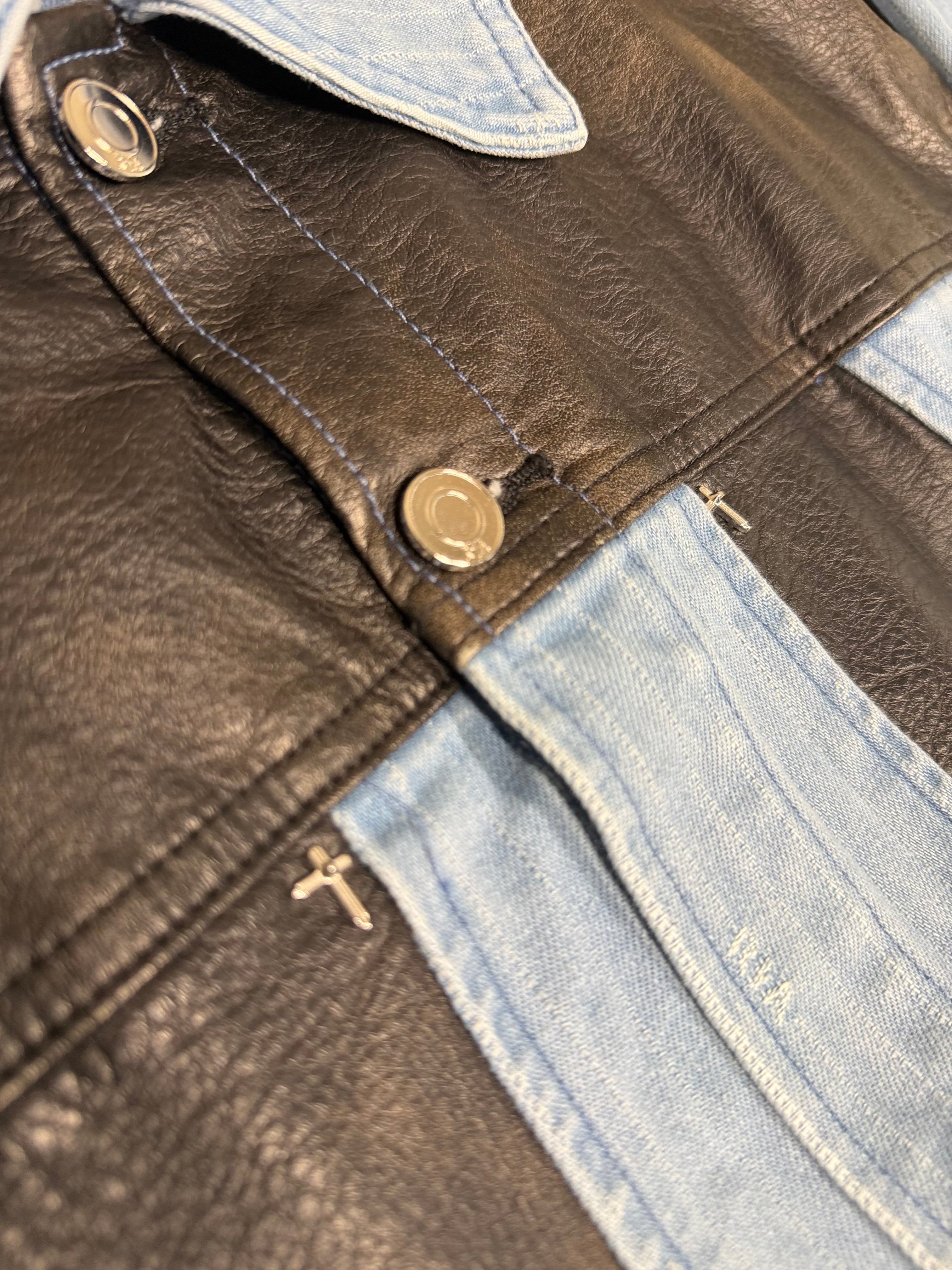 RTA Cedric Denim Jacket – Blue Pinstripe Combo