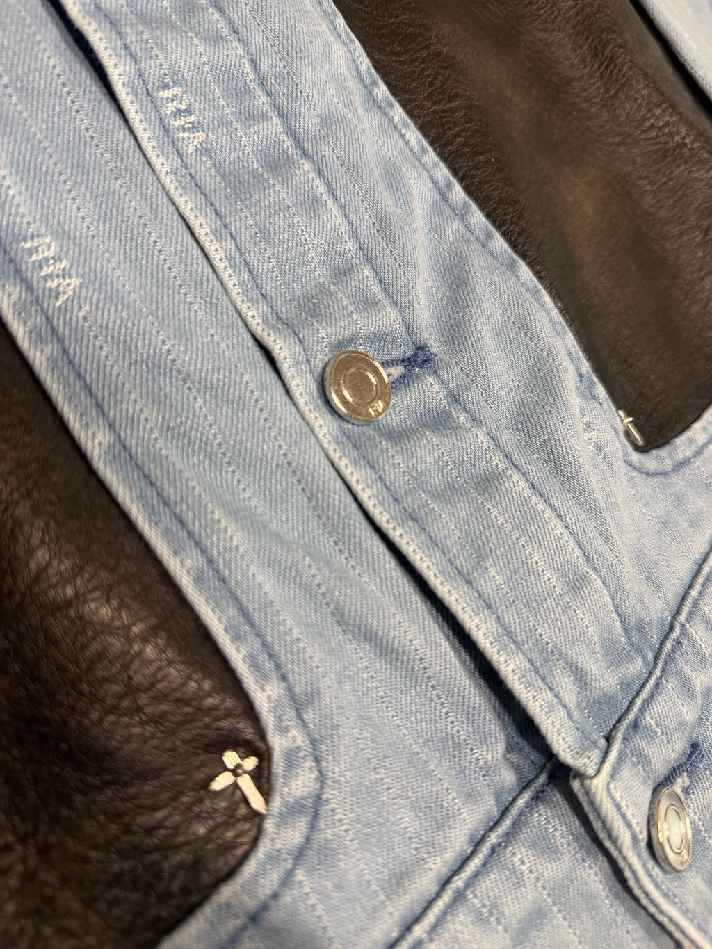 RTA Cedric Denim Jacket – Blue Pinstripe Combo