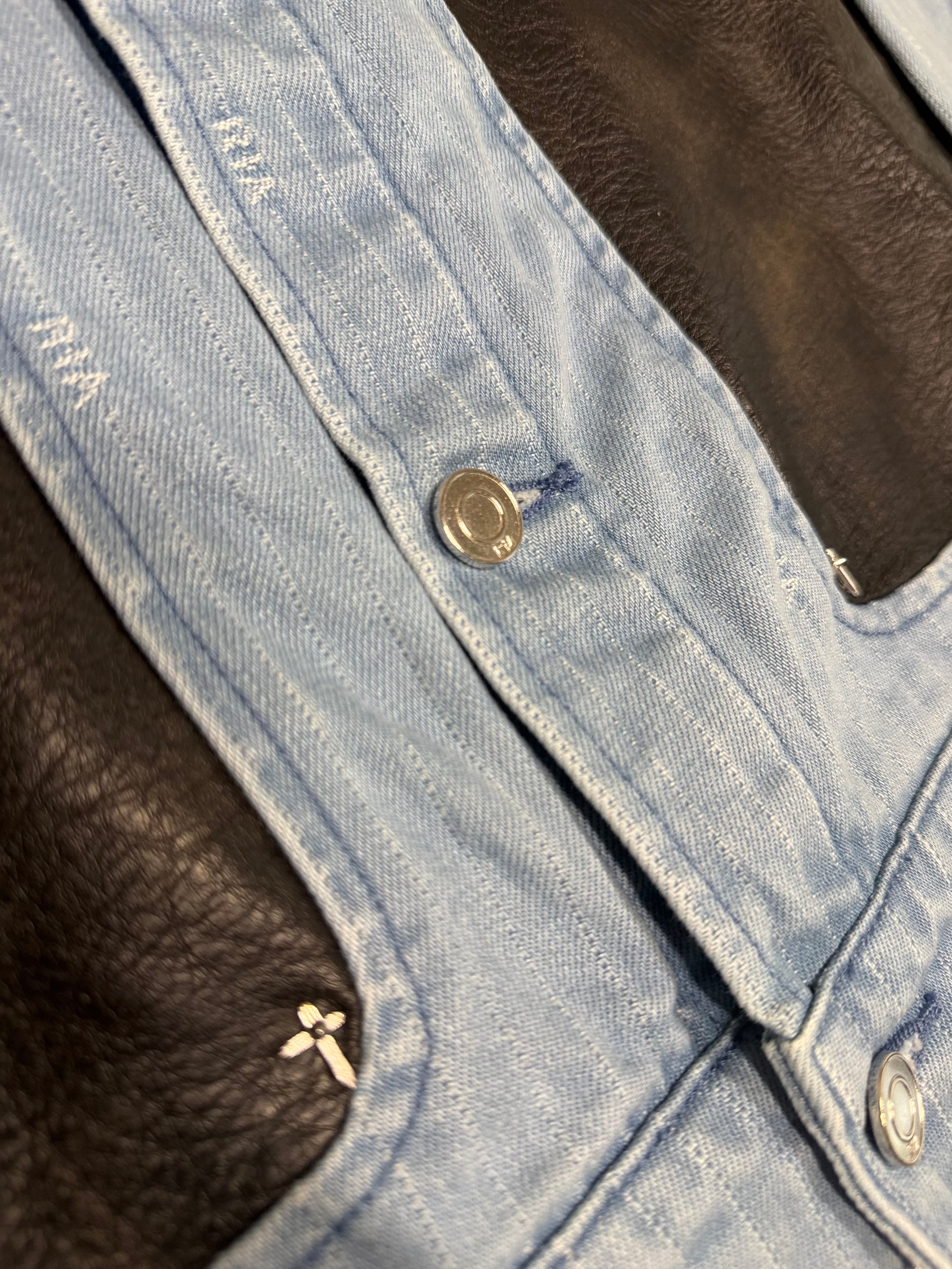 RTA Cedric Denim Jacket – Blue Pinstripe Combo