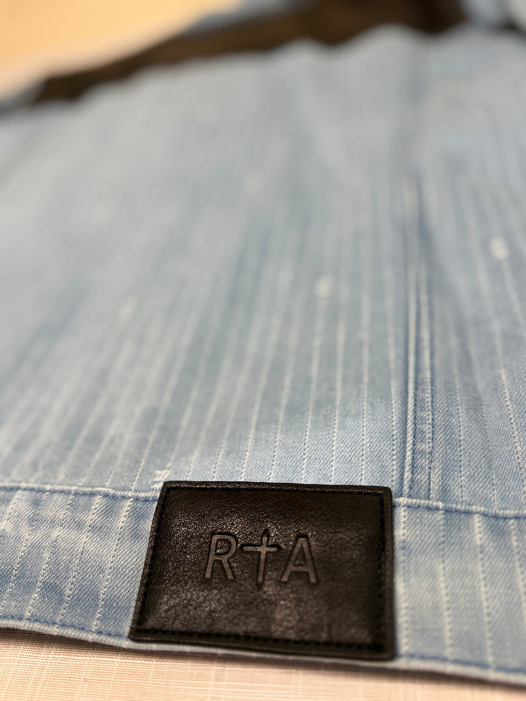 RTA Cedric Denim Jacket – Blue Pinstripe Combo