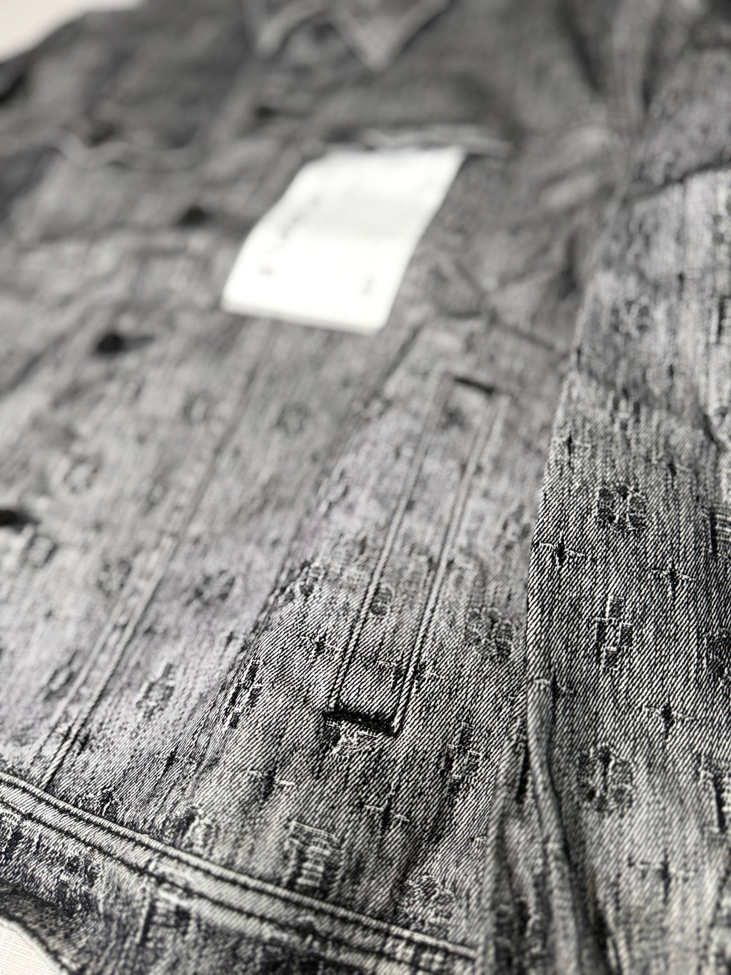 Purple Brand Monogram Regular Fit Trucker Jacket – Grey