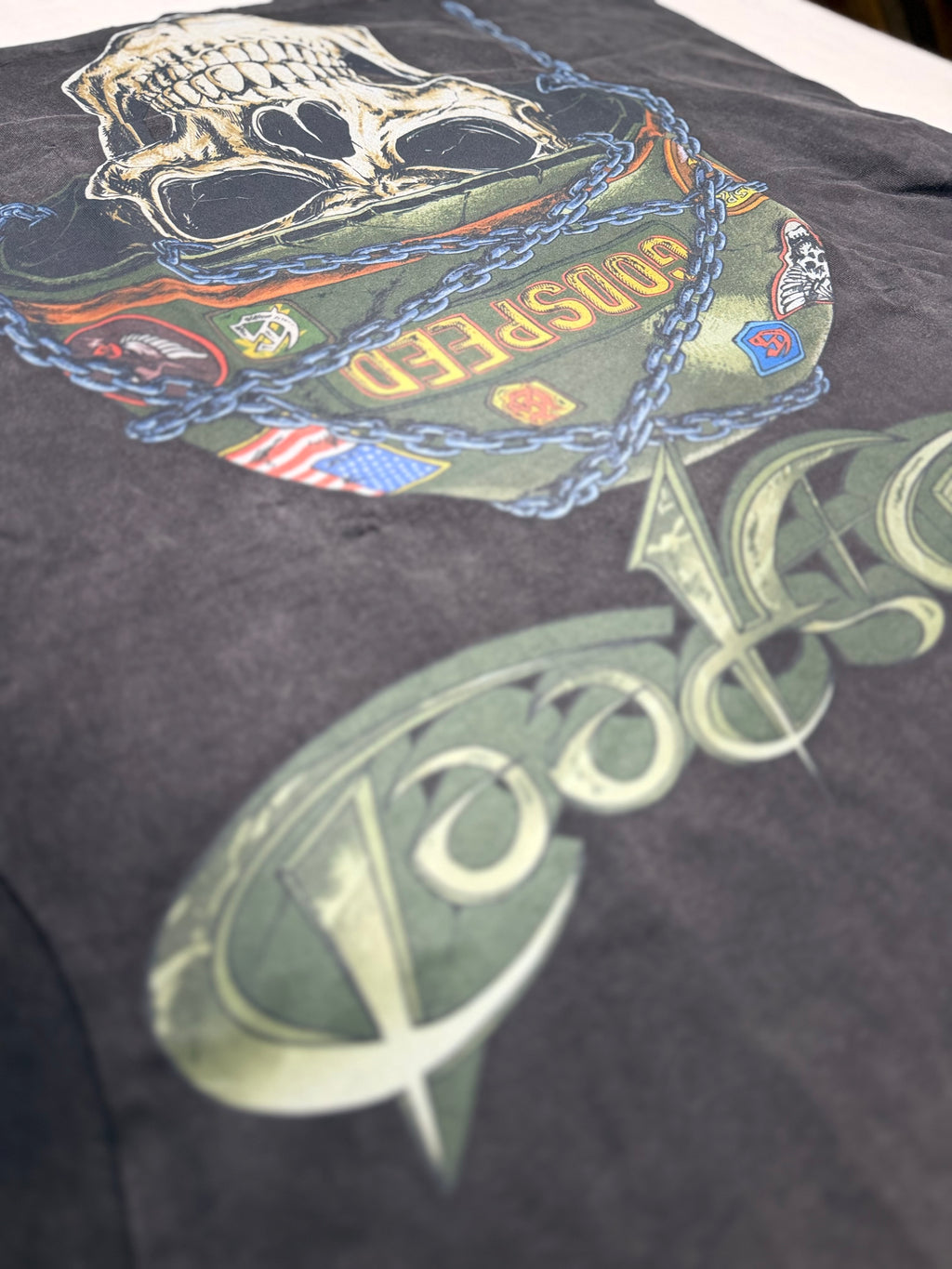Godspeed War Helmet Tee – Vintage Black