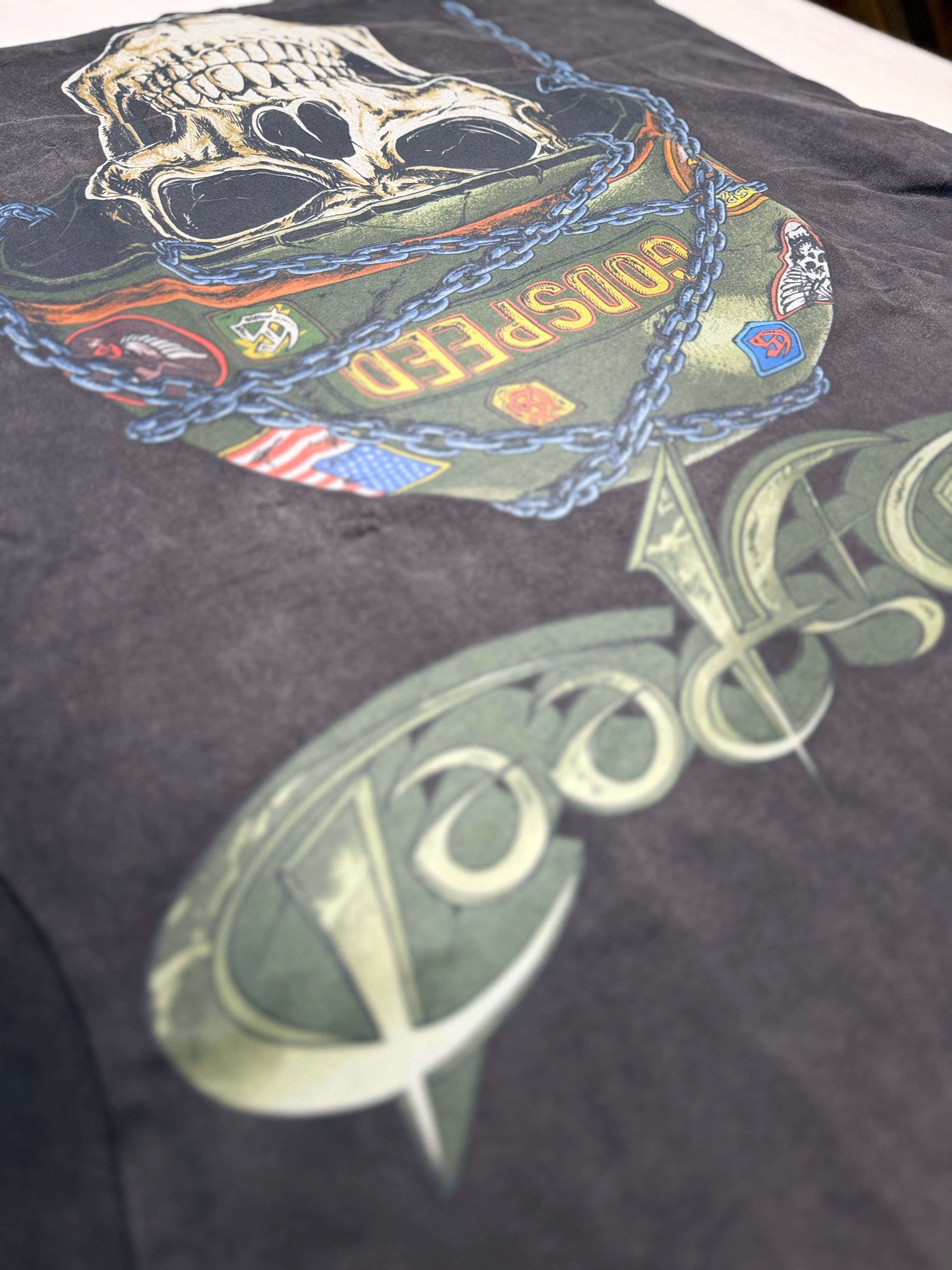 Godspeed War Helmet Tee – Vintage Black