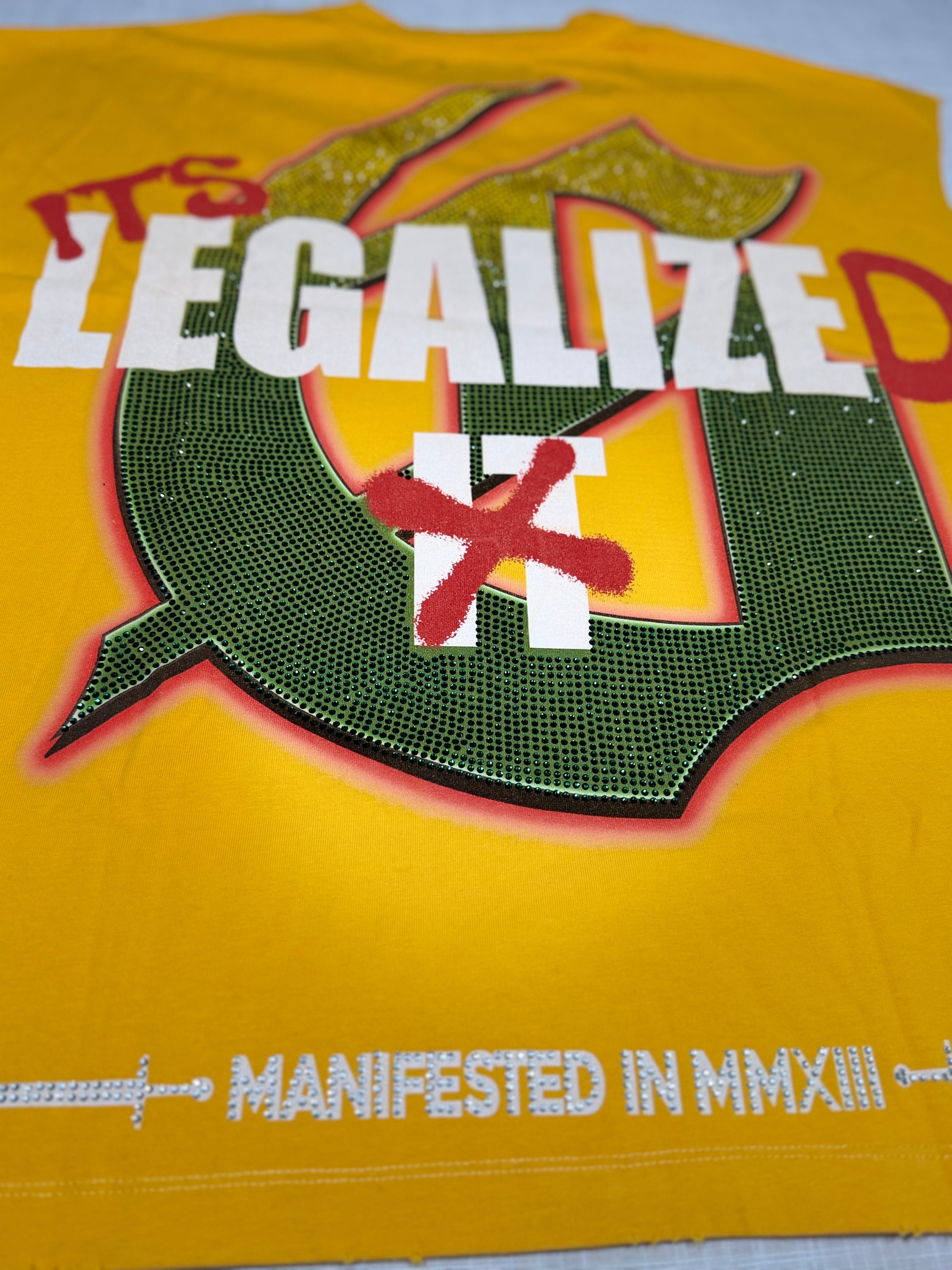 Godspeed It's Legalized Muscle Tee – Yellow (444 Limited Edition)