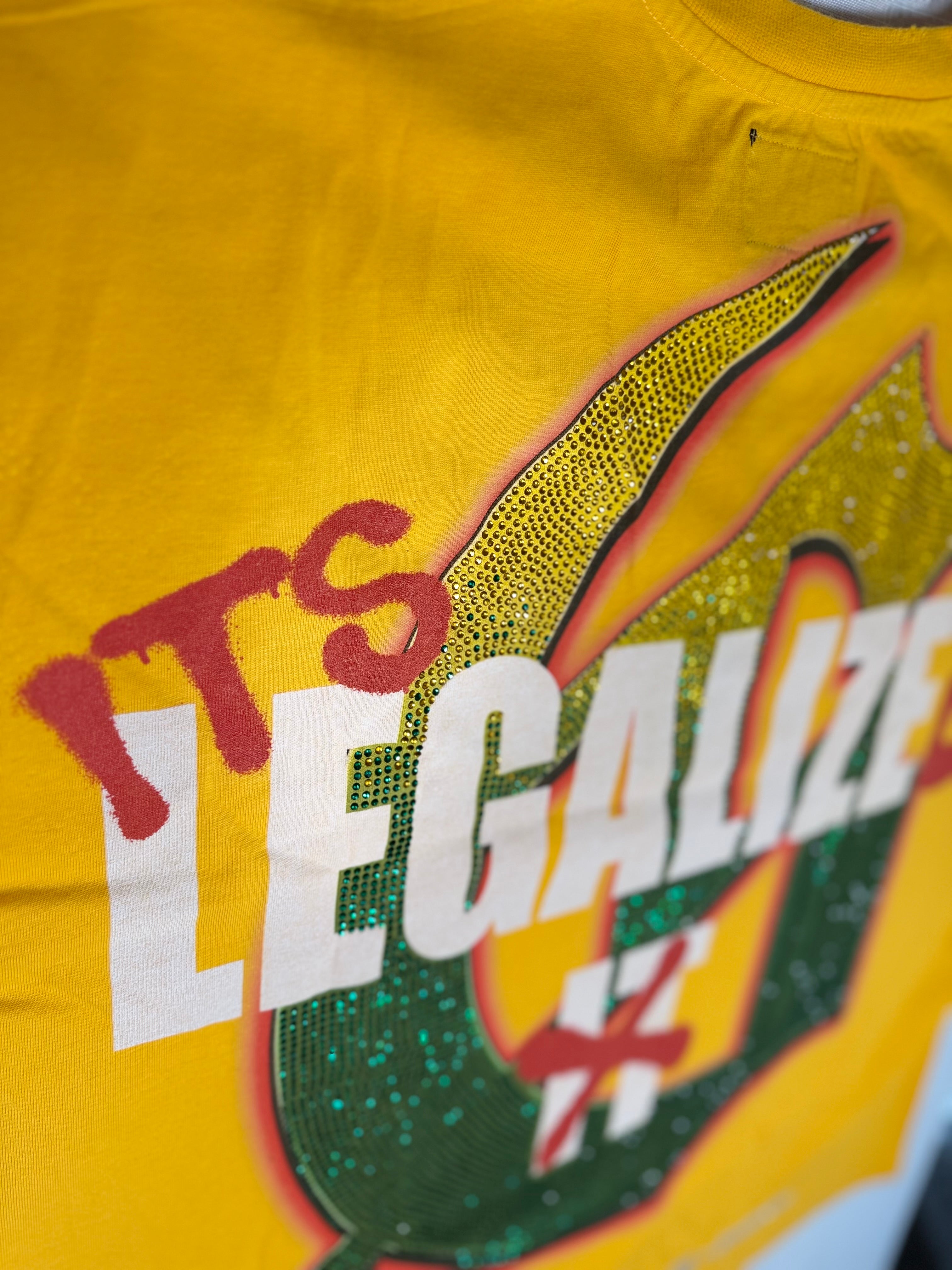 Godspeed It's Legalized Muscle Tee – Yellow (444 Limited Edition)