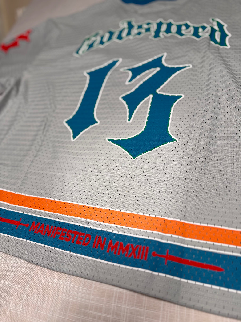Godspeed New York First Down Jersey - Teal & Orange