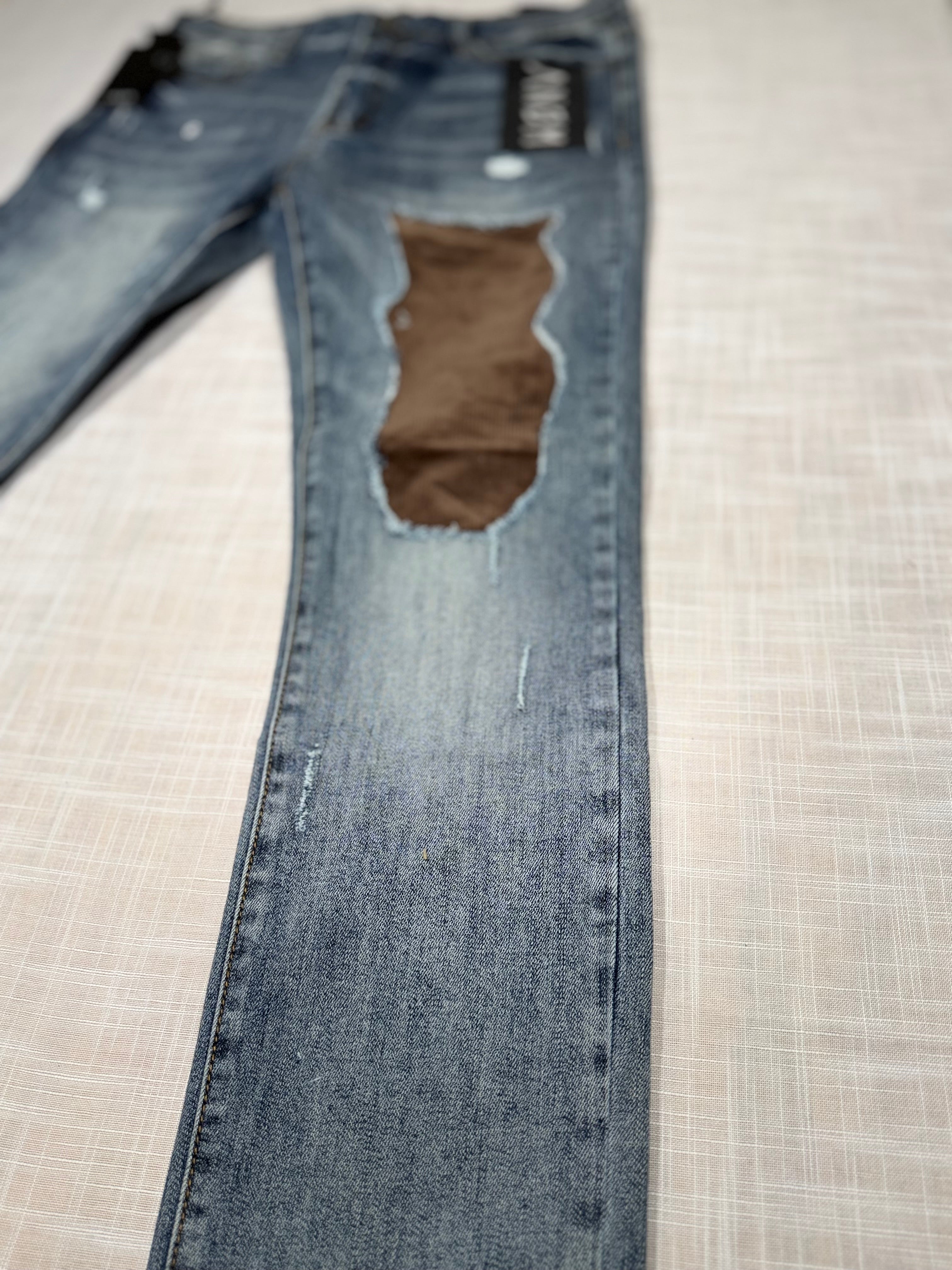Anom Jeans Driftwood Blue Wash Slim Fit Jeans