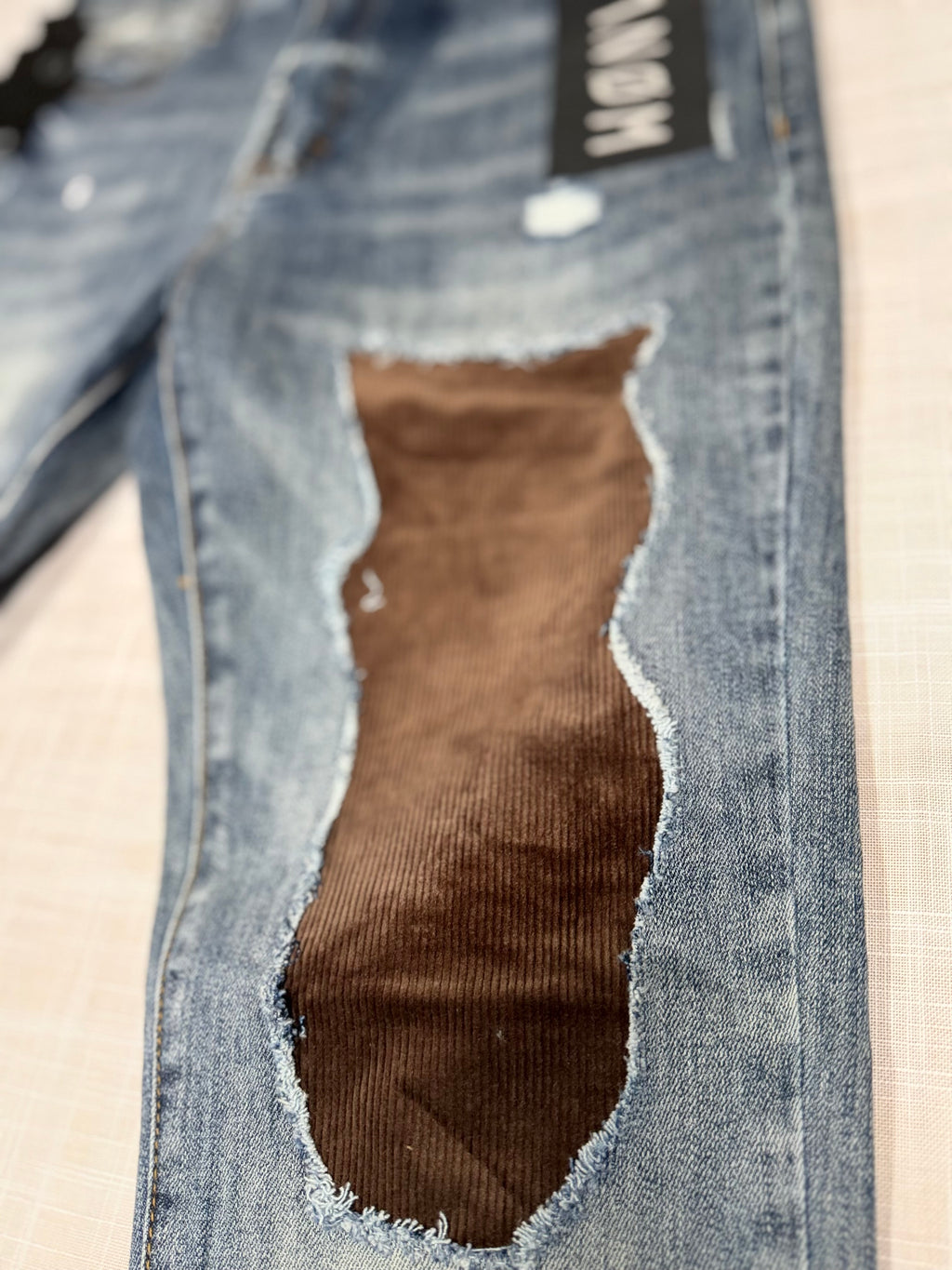 Anom Jeans Driftwood Blue Wash Slim Fit Jeans