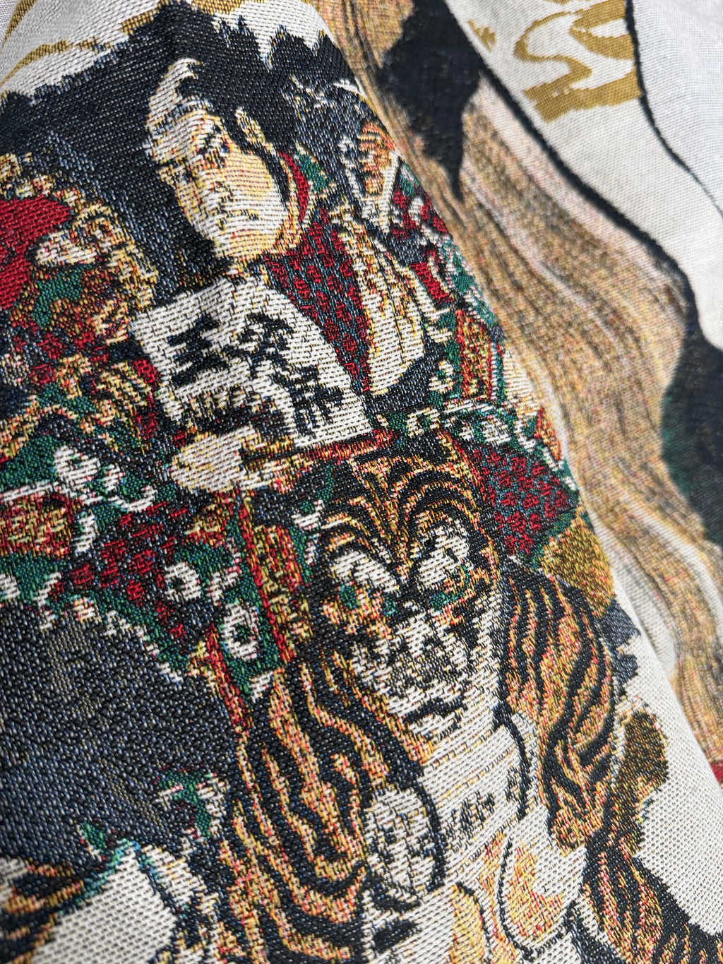 Rebel Minds Stay Wild Rhinestone Tapestry Zip Hoodie