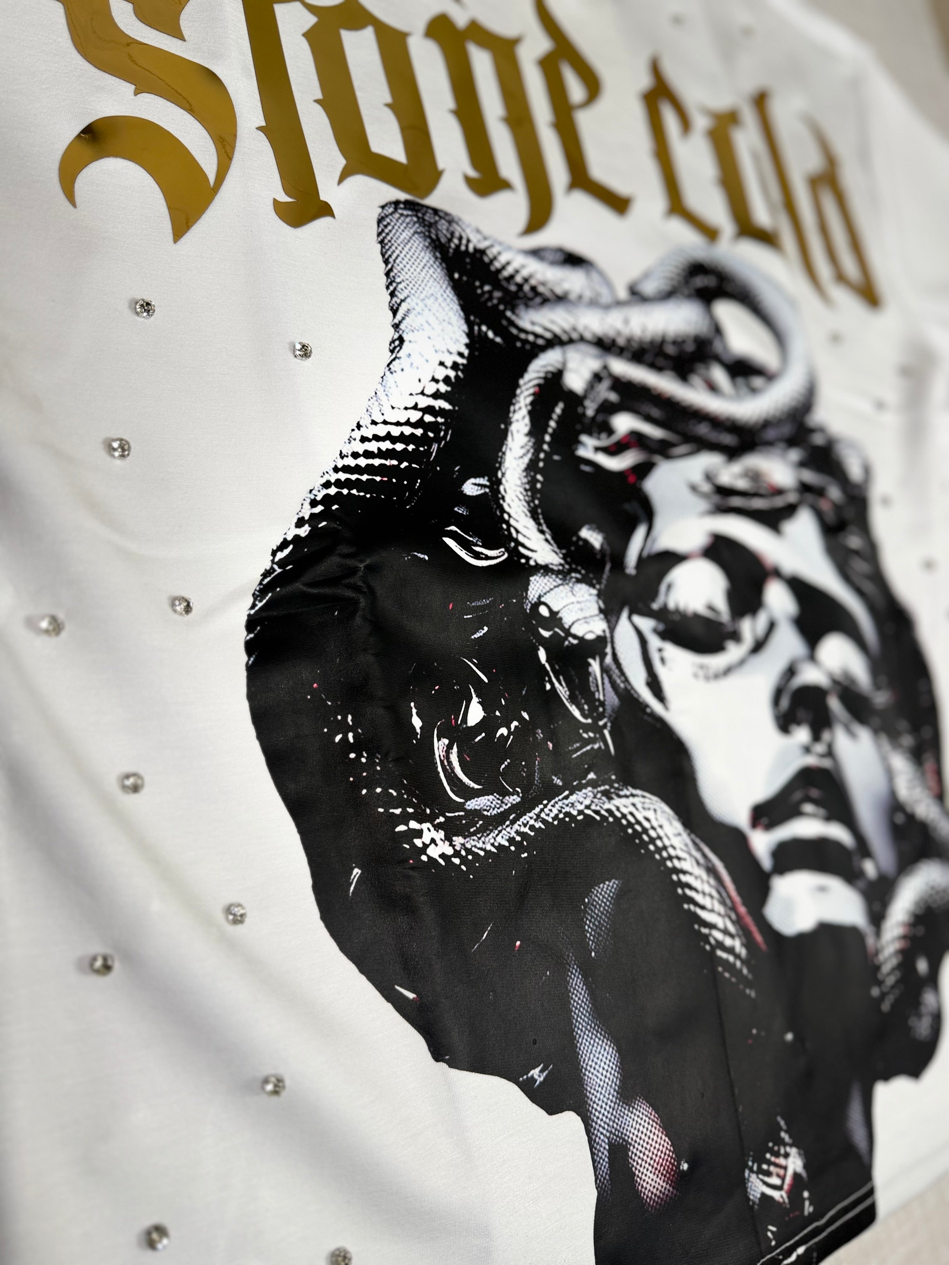 Rare Common Stone Cold Still Beating Rhinestone Tee