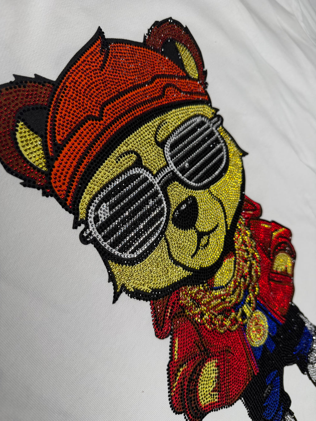 Rare Common Rhinestone Bear T-Shirt - White