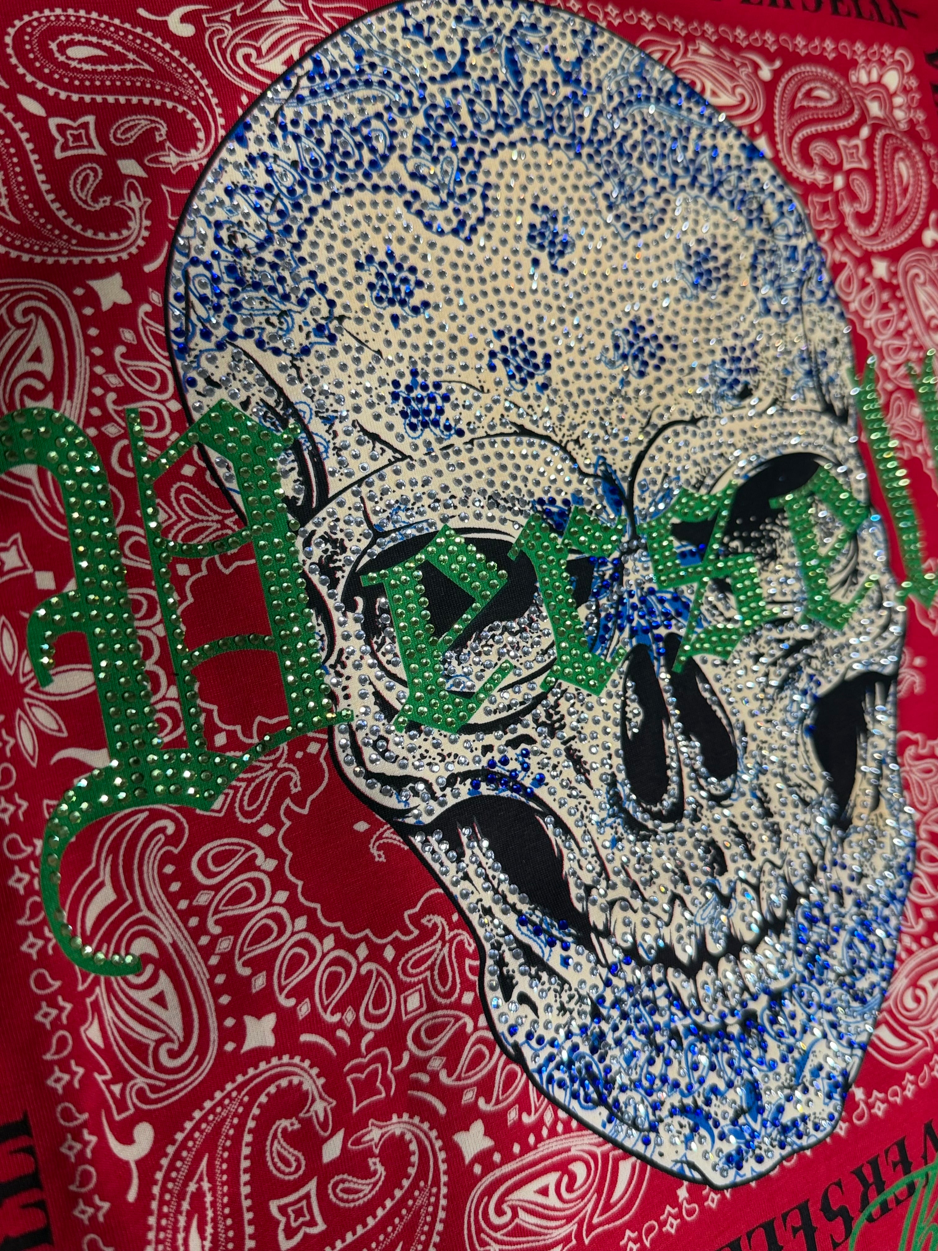 Verselli Rhinstone Skull T-shirt (fitted)