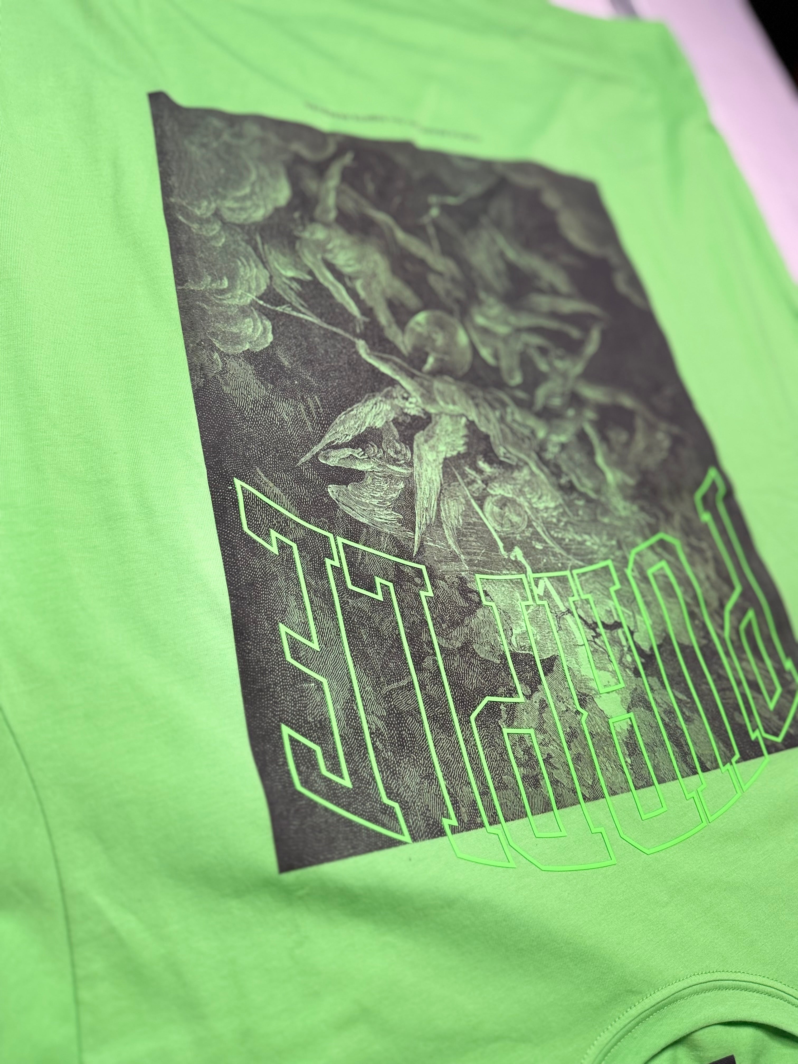 Purple Brand Falling Angels Graphic T-Shirt – Neon Green