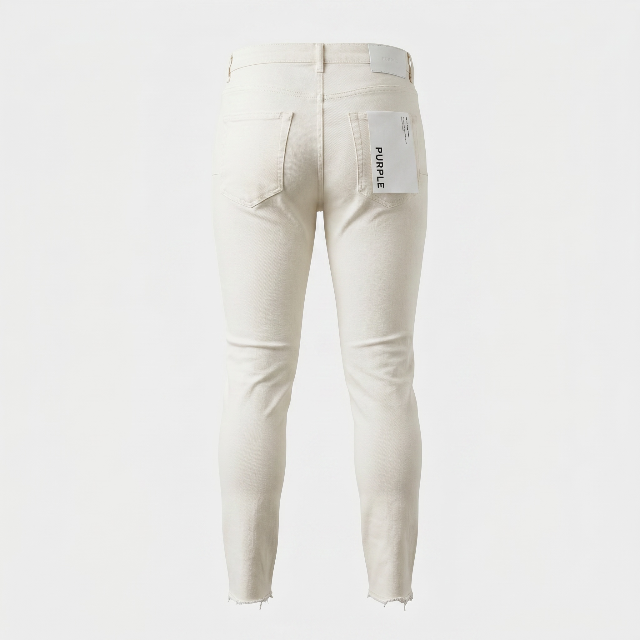Purple Brand P001 White Destroyed Skinny Jeans