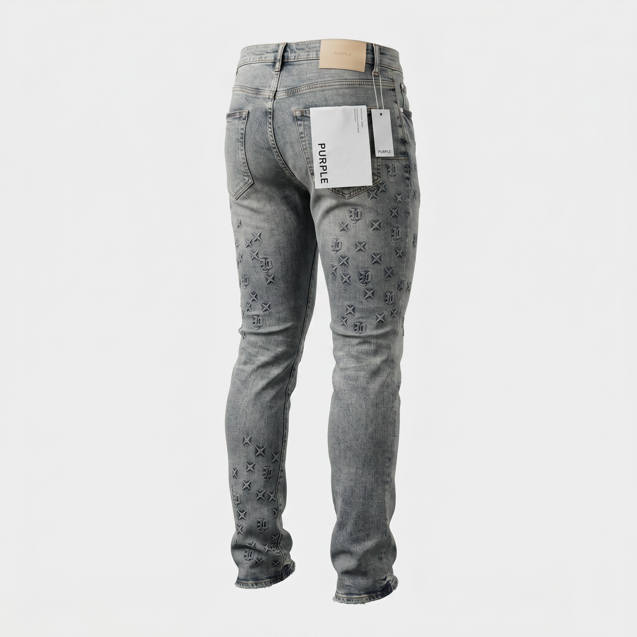 Purple Brand Embossed Monogram Denim