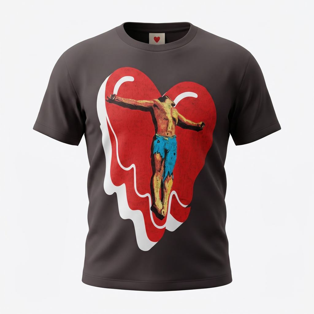 Emotionally Unavailable Crucified Heart Tee