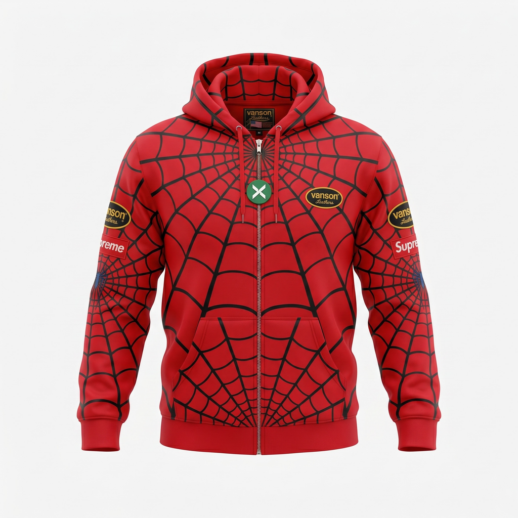 Supreme x Vanson Supreme x Vanson Spiderman Zip Hoodie