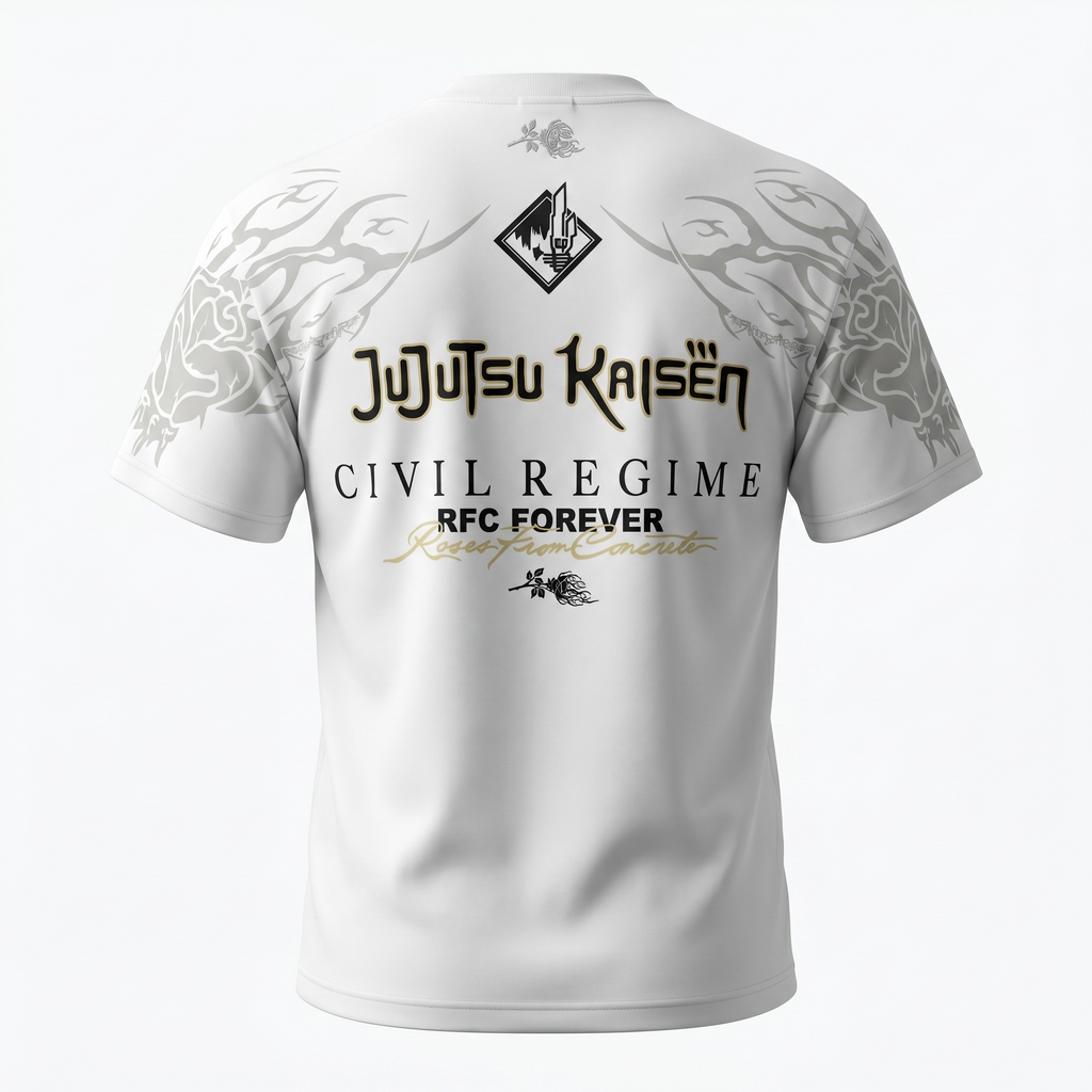 Civil Regime x Jujutsu Kaisen x Roses From Concrete Toji Tee