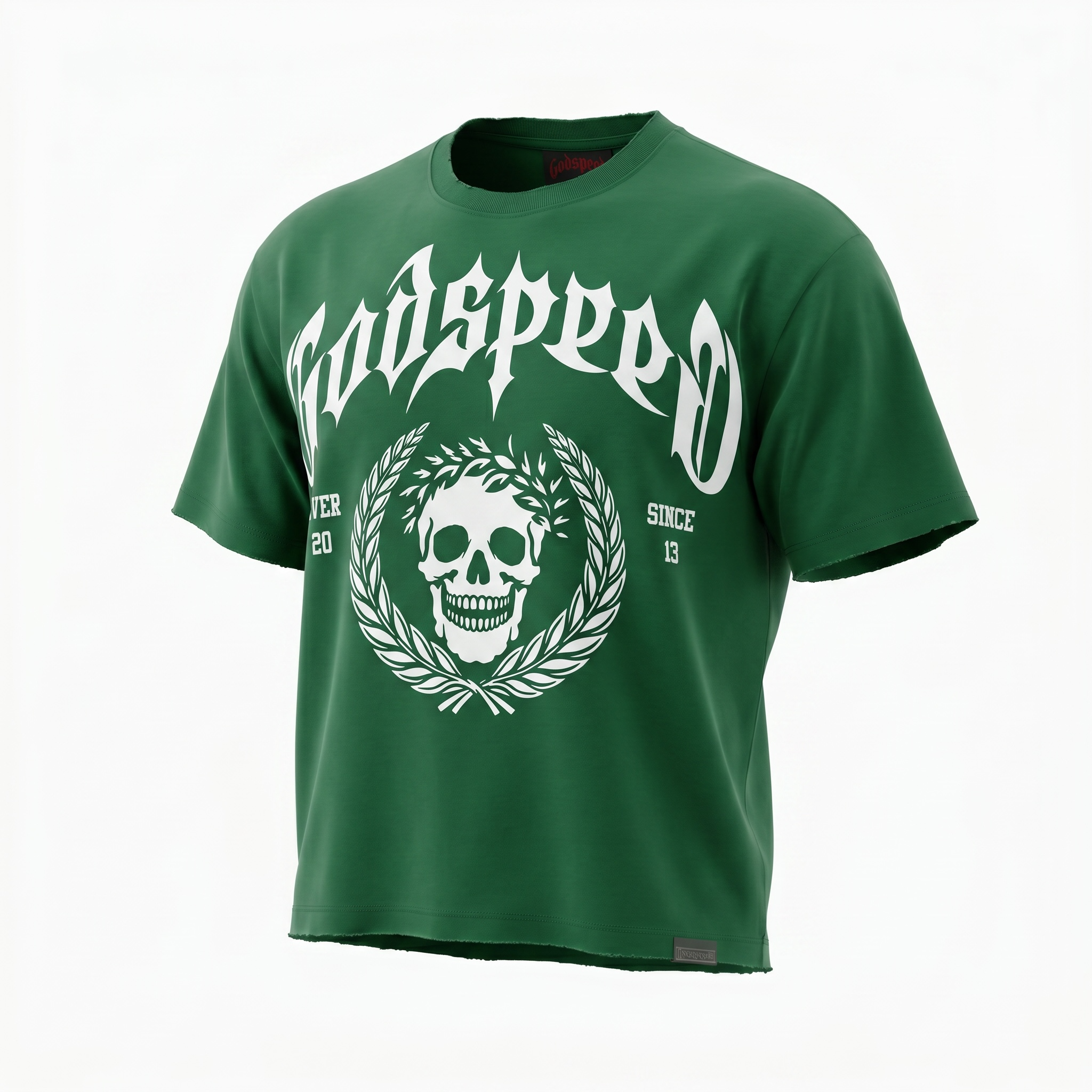 Godspeed Green Skull Crest Tee