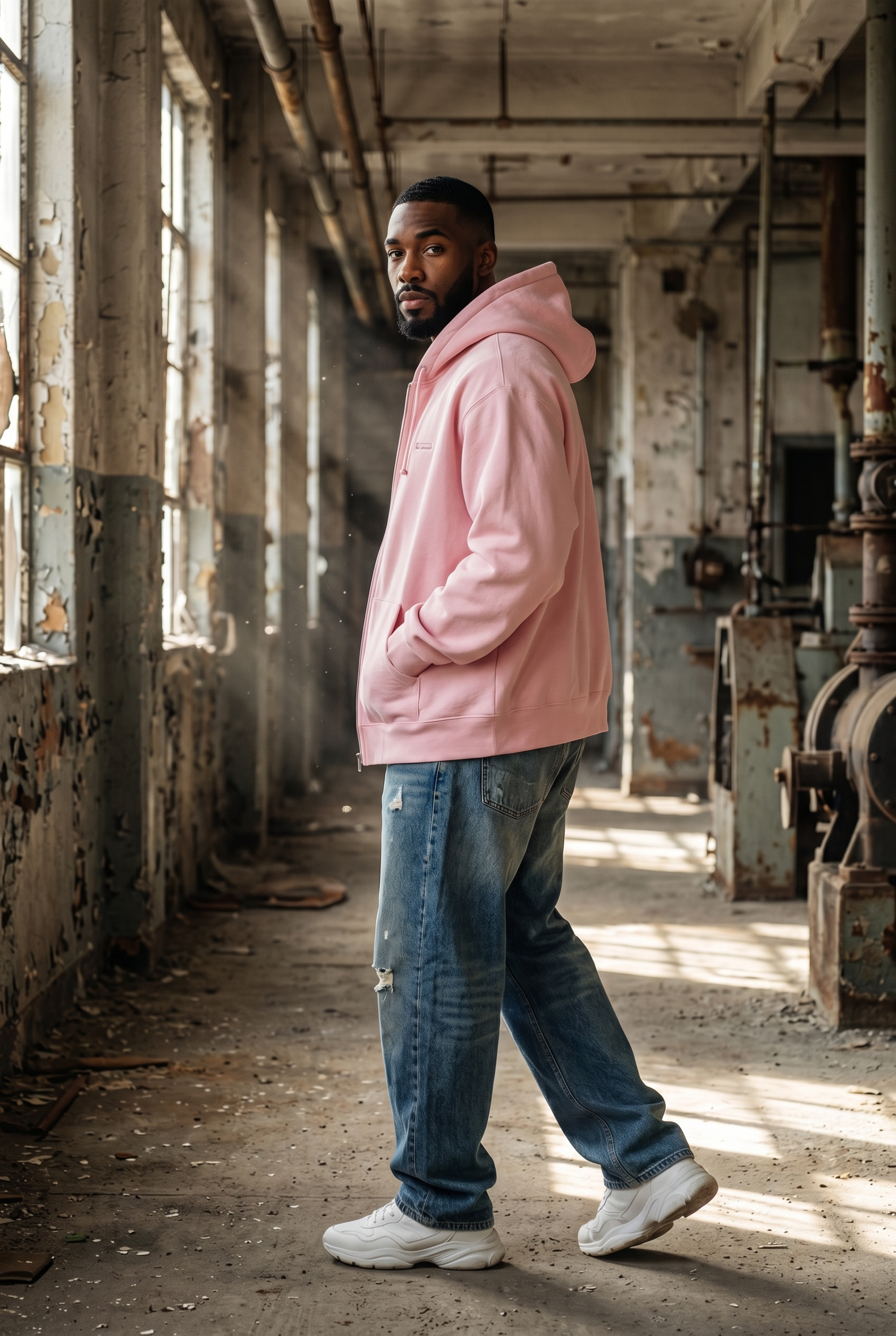 Supreme Pink Small Box Zip Hoodie