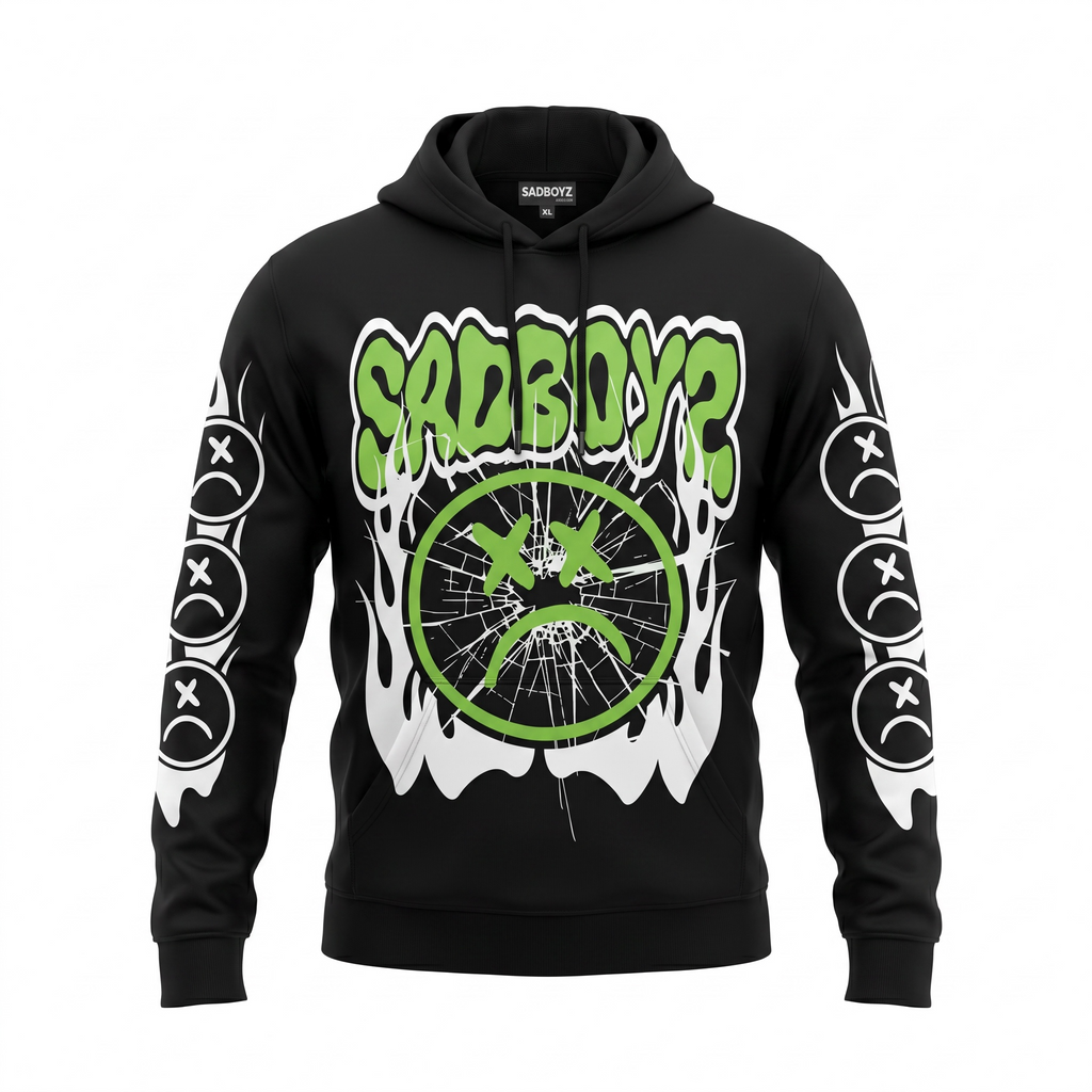 Sadboyz Graphic Hoodie Black/Green