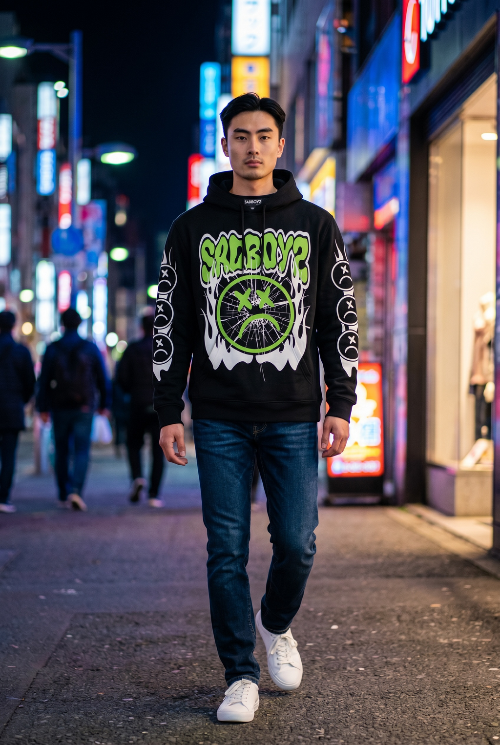 Sadboyz Graphic Hoodie Black/Green
