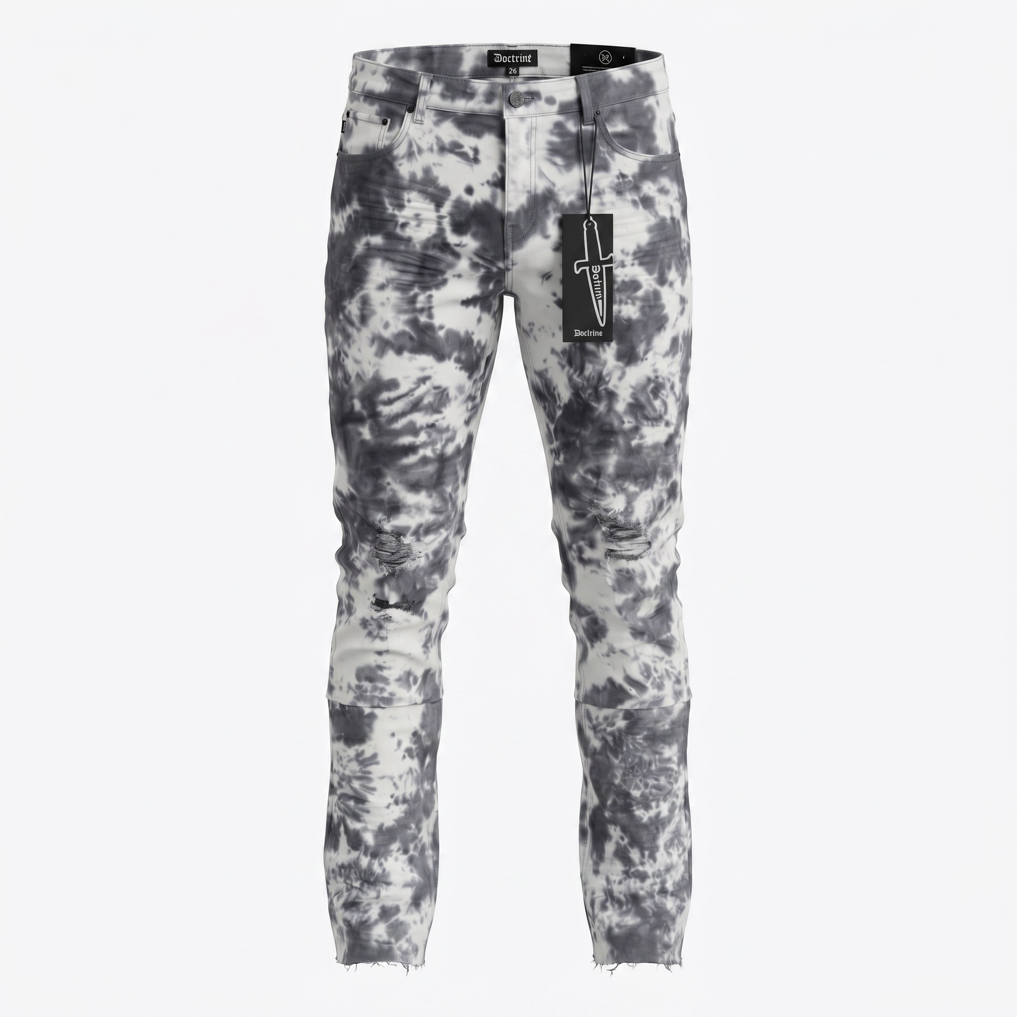 Doctrine Super Stacked Tie-Dye Jeans