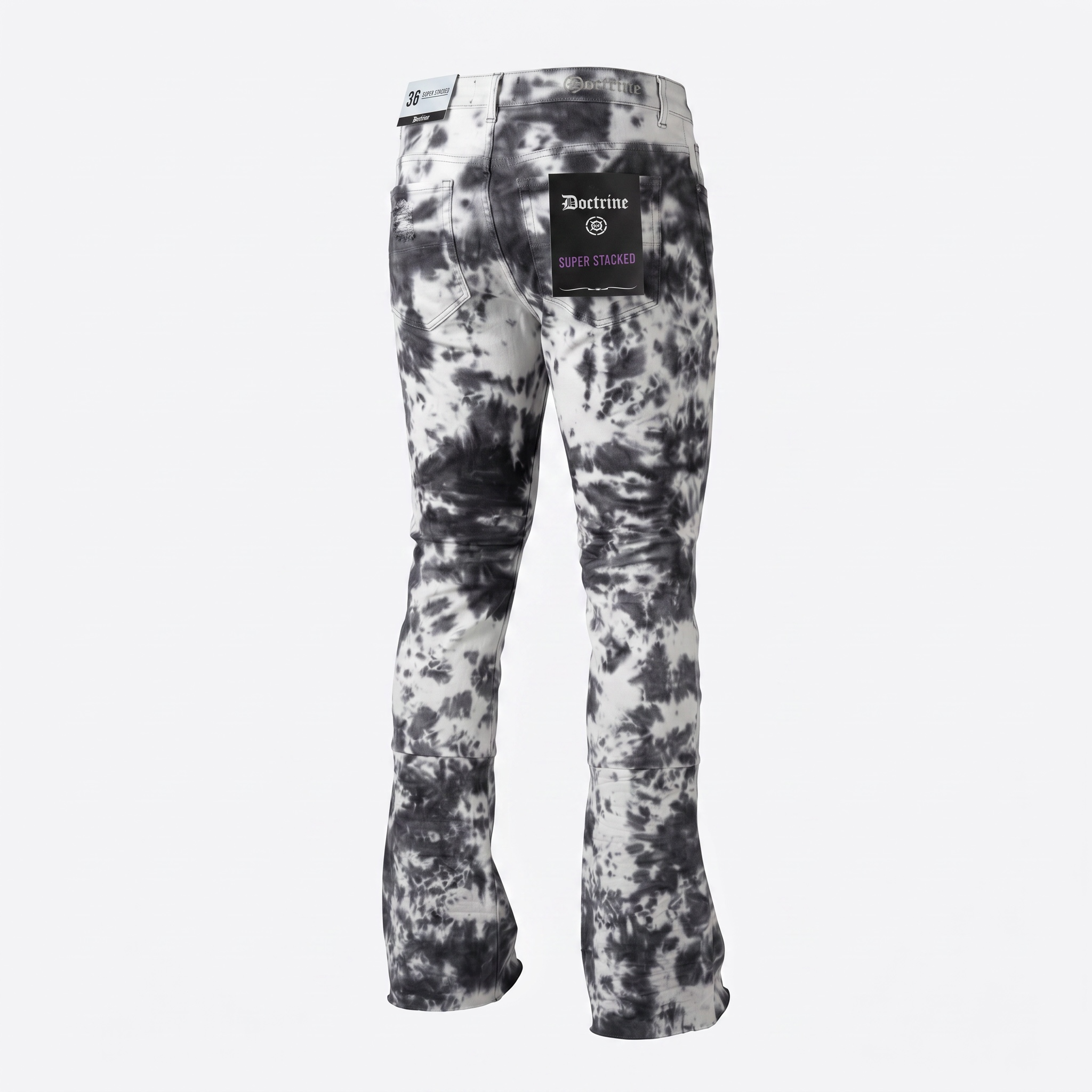 Doctrine Super Stacked Tie-Dye Jeans