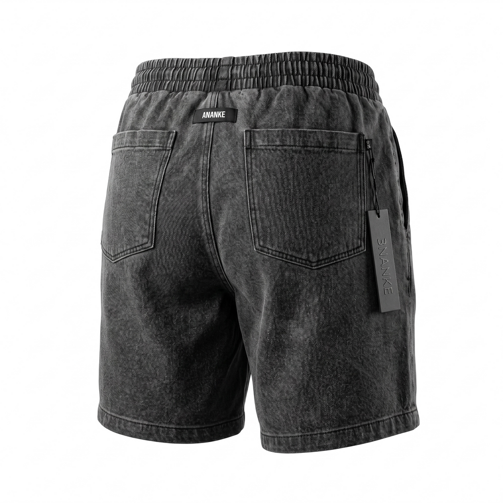 Ananke Washed Black Shorts