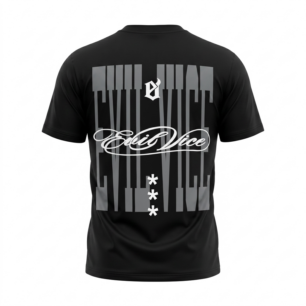 Evil Vice Script Logo Tee