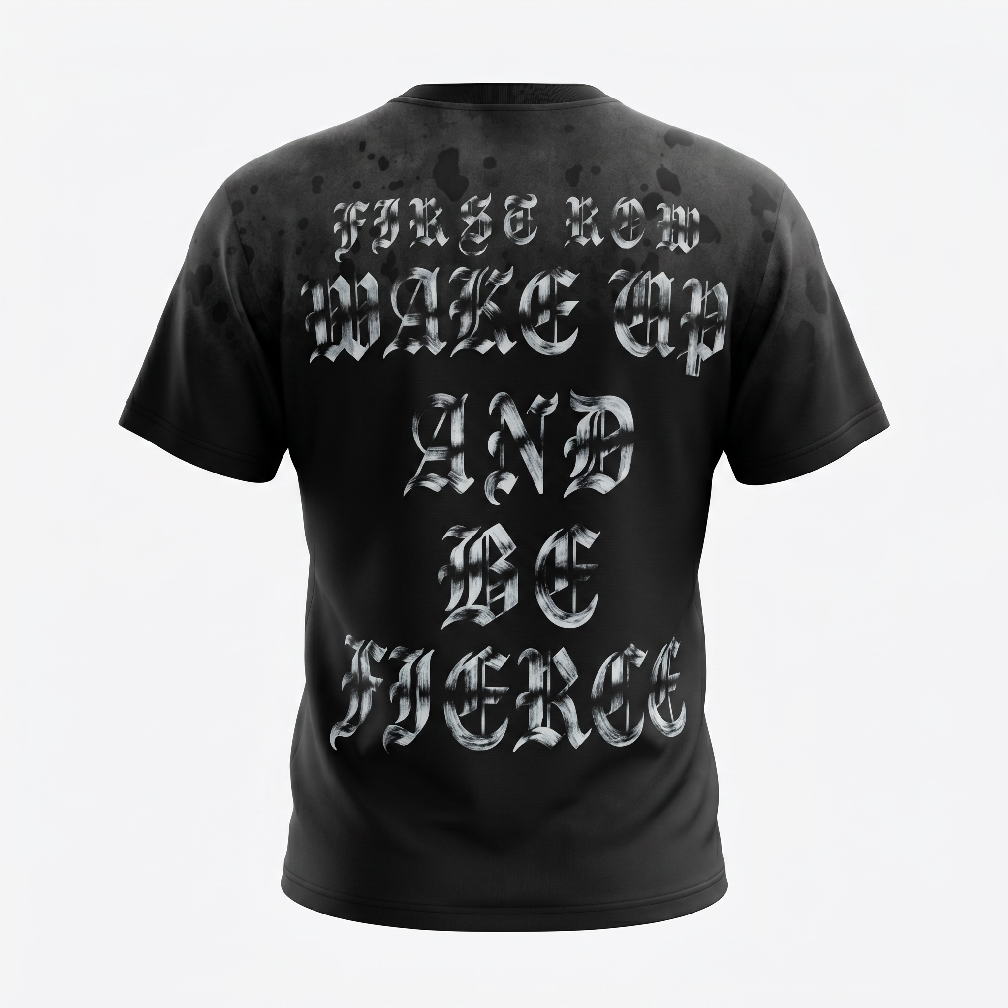 First Row Black Wash Tee