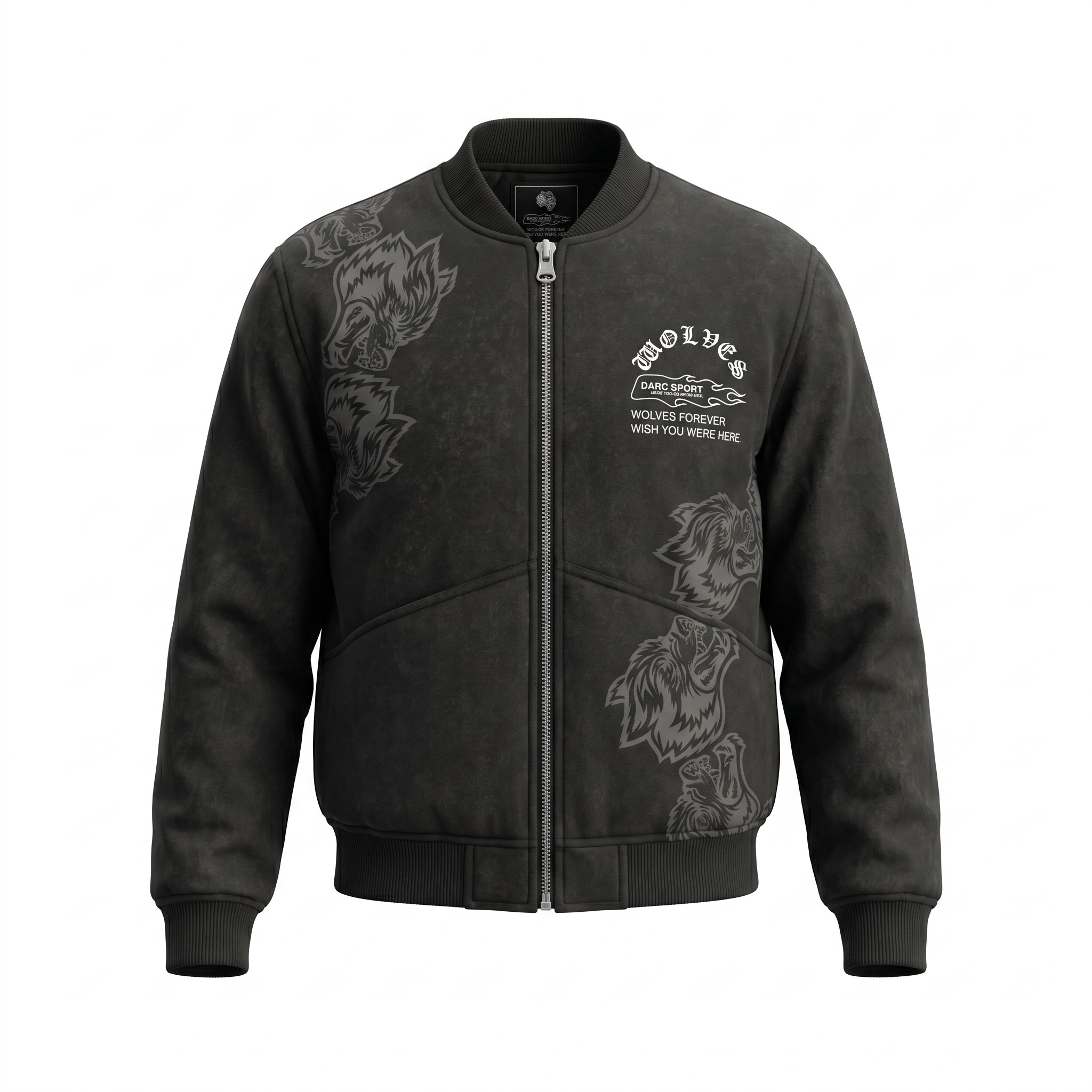 Wolves / Darc Sport Surrounded By Family Boxy Darco Quilted Jacket