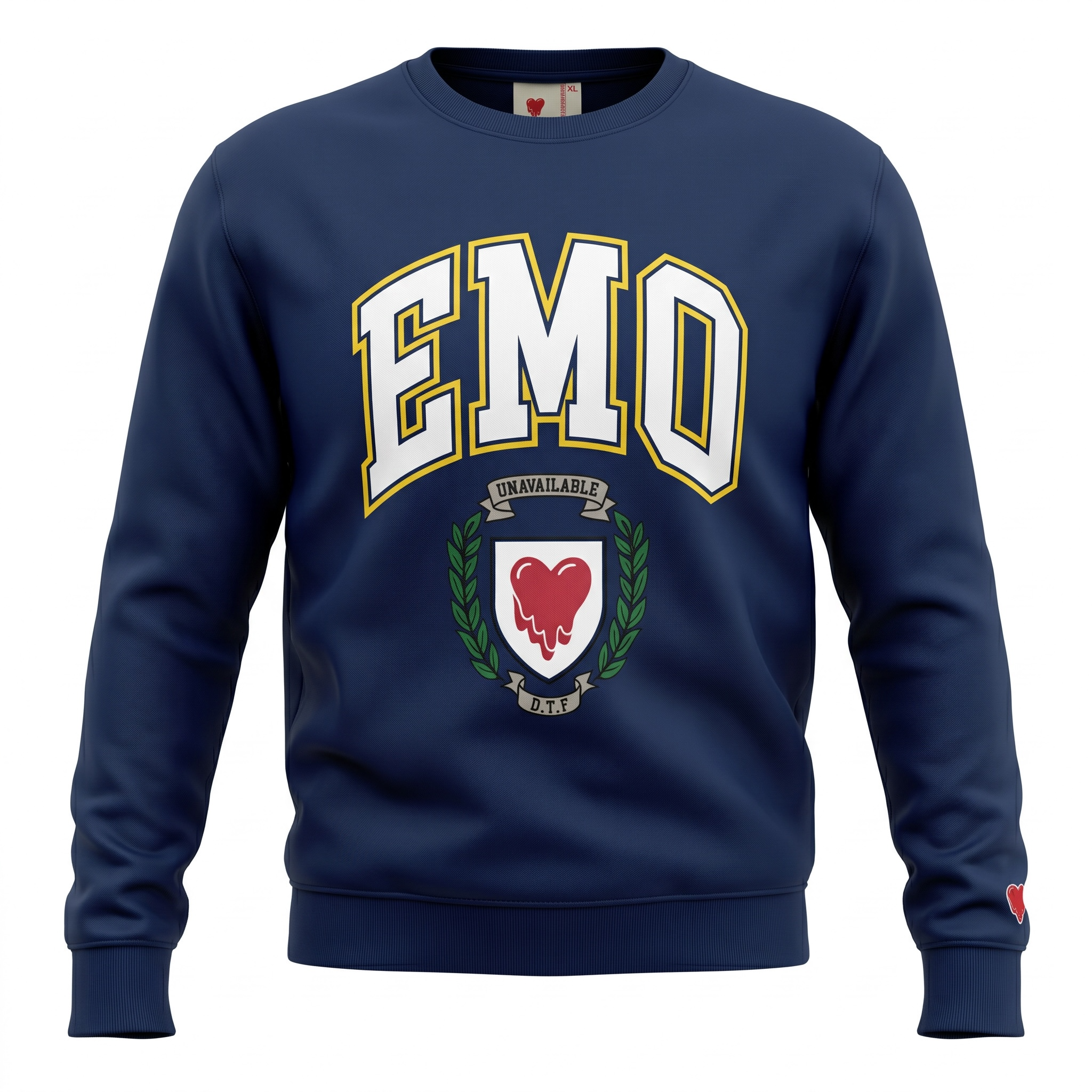 Emotionally Unavailable EMO Collegiate Crewneck