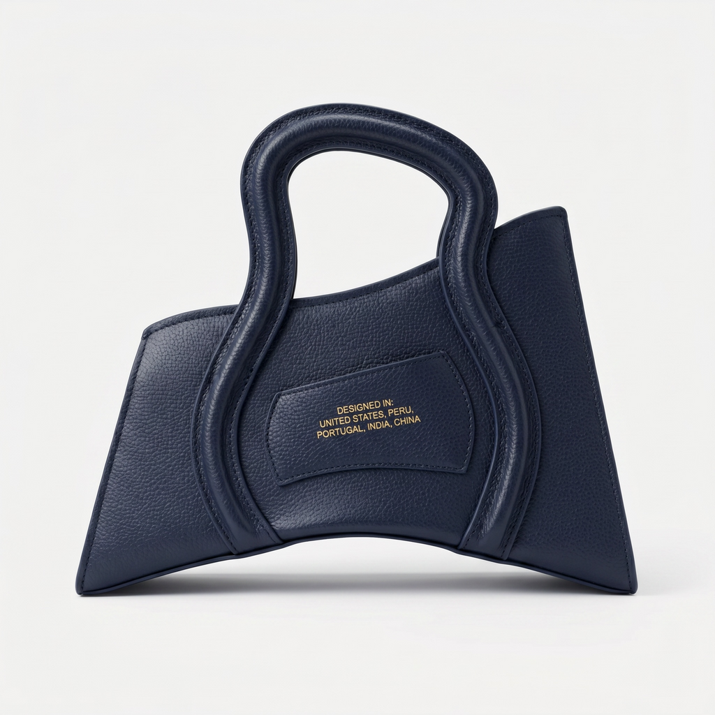 MSCHF GSCT Navy Blue & Gold Leather Bag