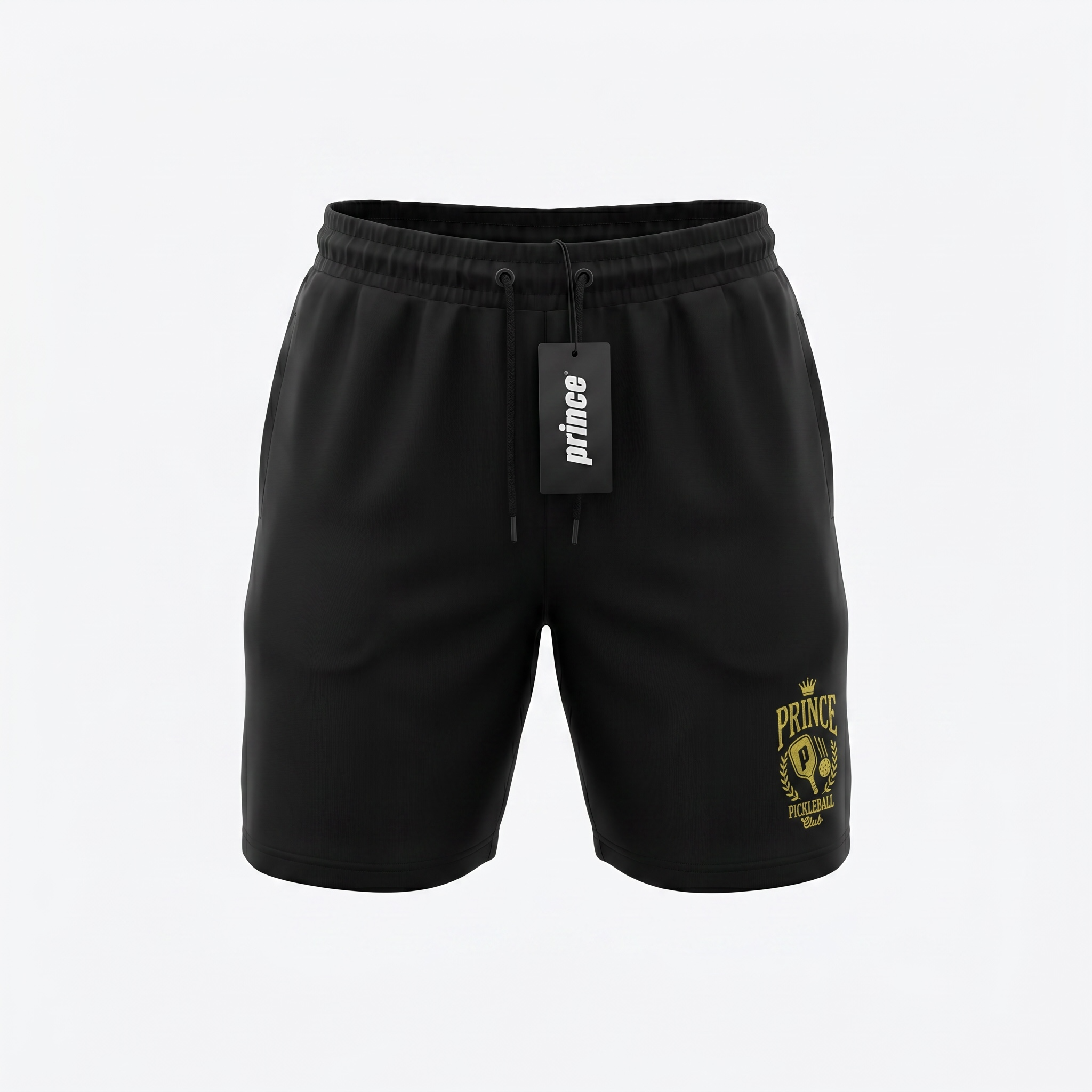 Prince Pickleball Club Shorts Gold Logo