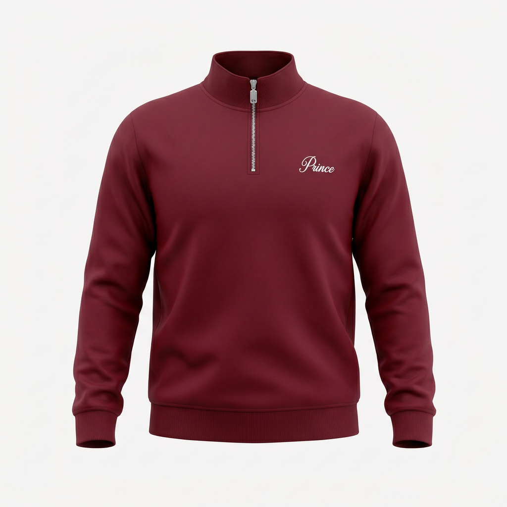 Prince Burgundy/Brown Quarter Zip