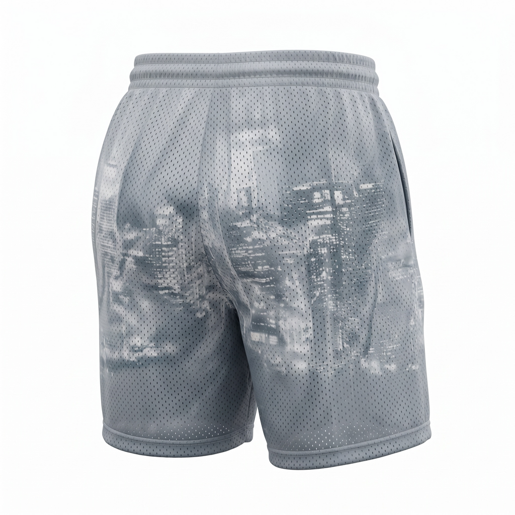 Corrupted Creative Grey Marble Lightning Shorts