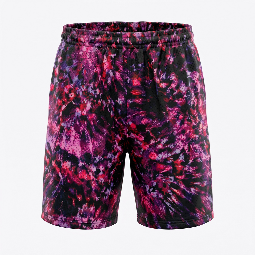 Corrupted Creative Purple Lightning Mesh Shorts